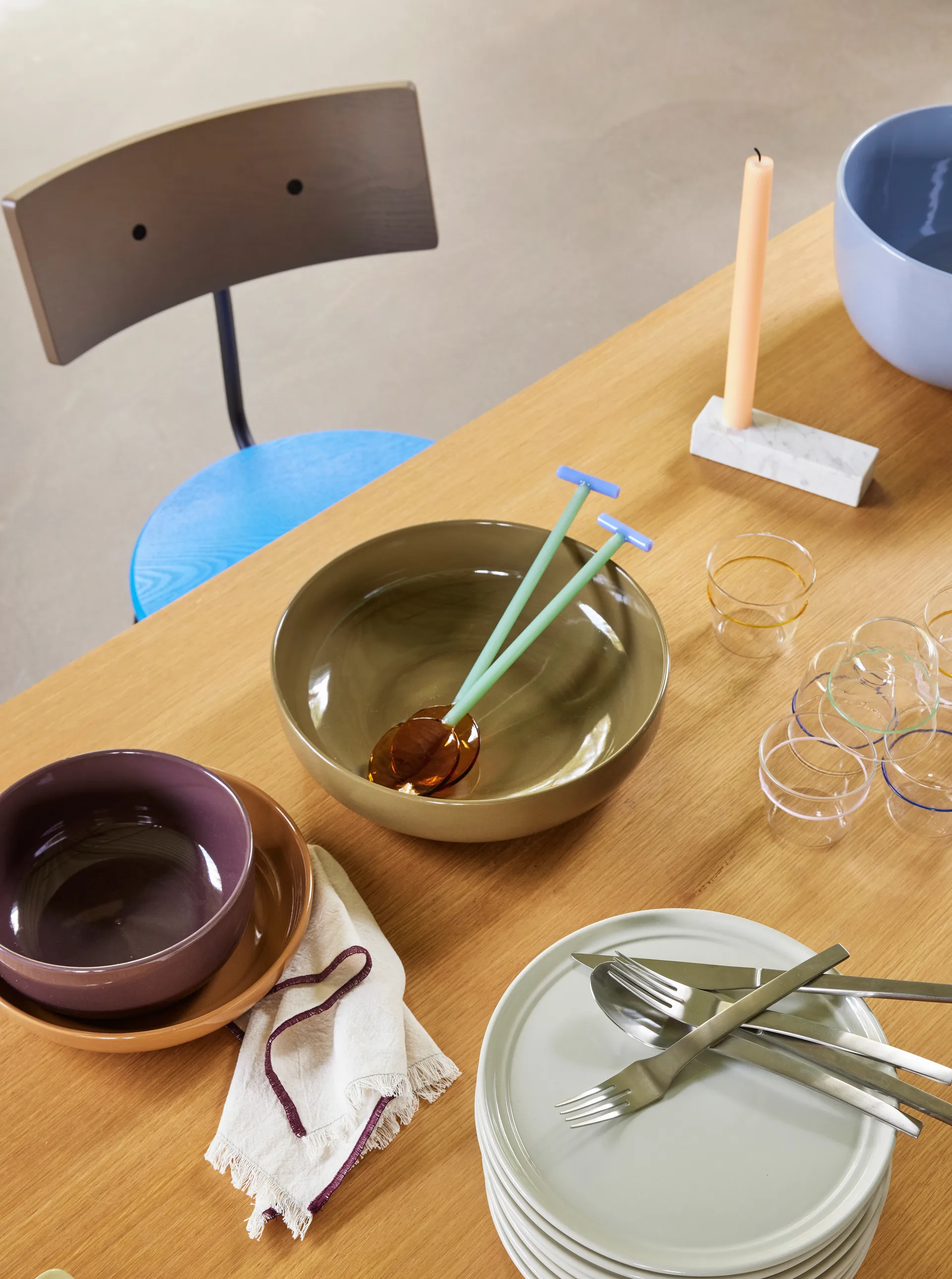 브릭 캔들 홀더, White 휩시 인테리어