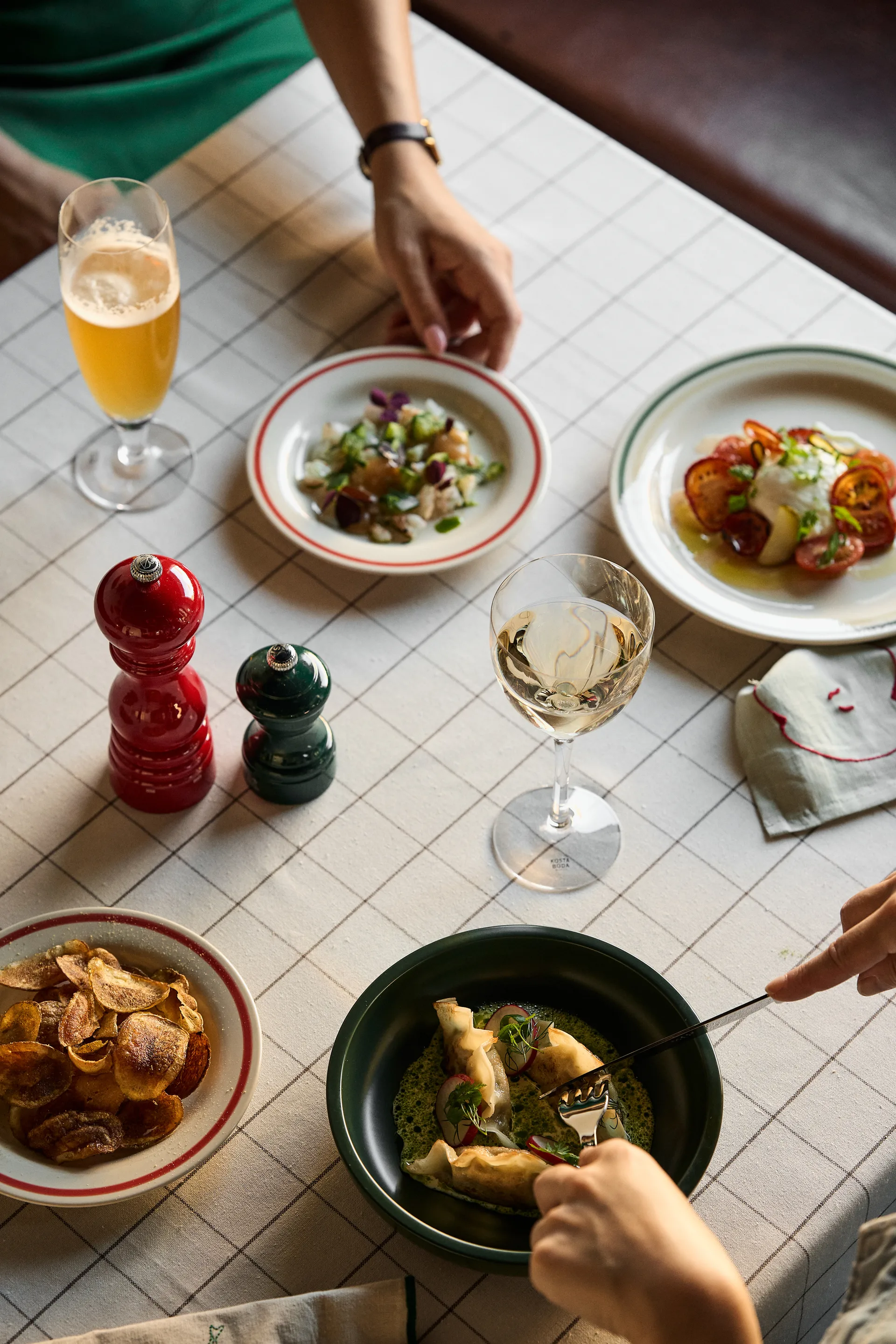 훔다킨 체크 테이블클로스 140x240 cm, Pine Humdakin | 훔다킨