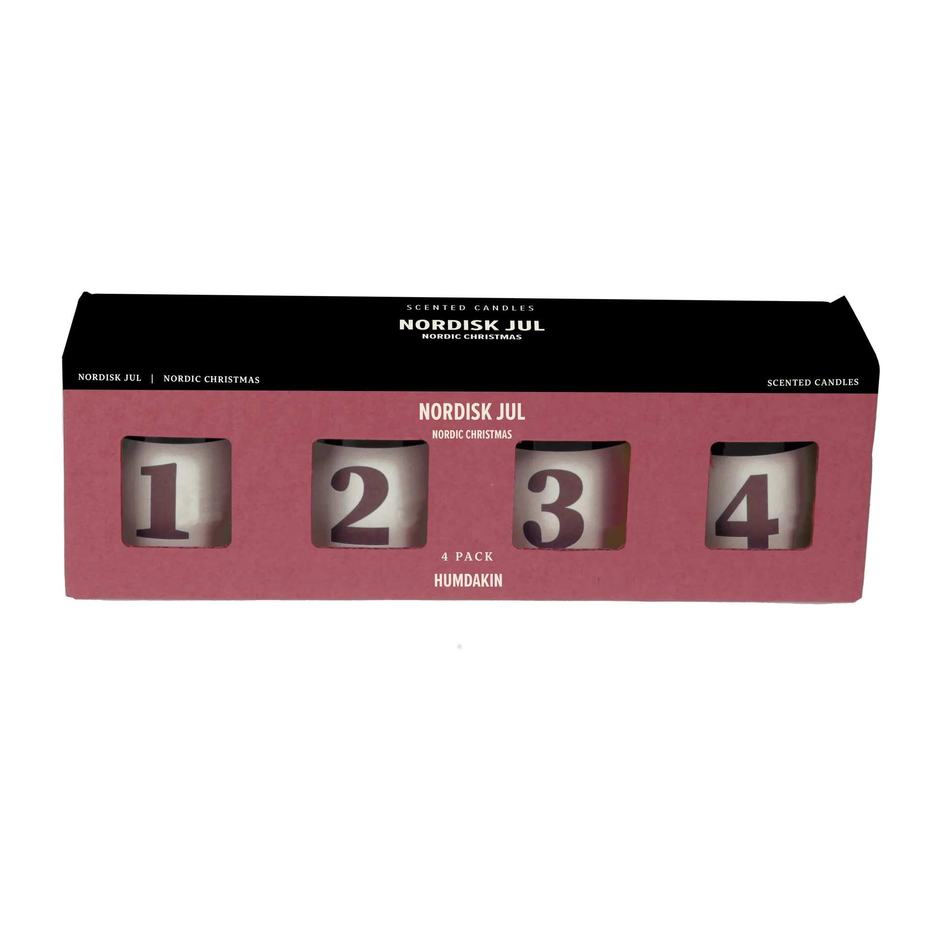 노르딕 크리스마스 향초 4개 세트, Ed Humdakin | 훔다킨