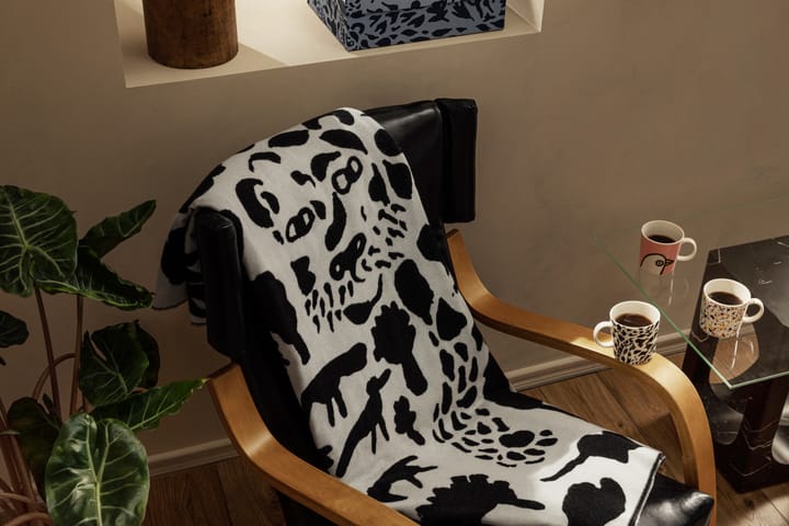 오이바 토이까 치타 울 스로우 130x180 cm, Black-white Iittala | 이딸라