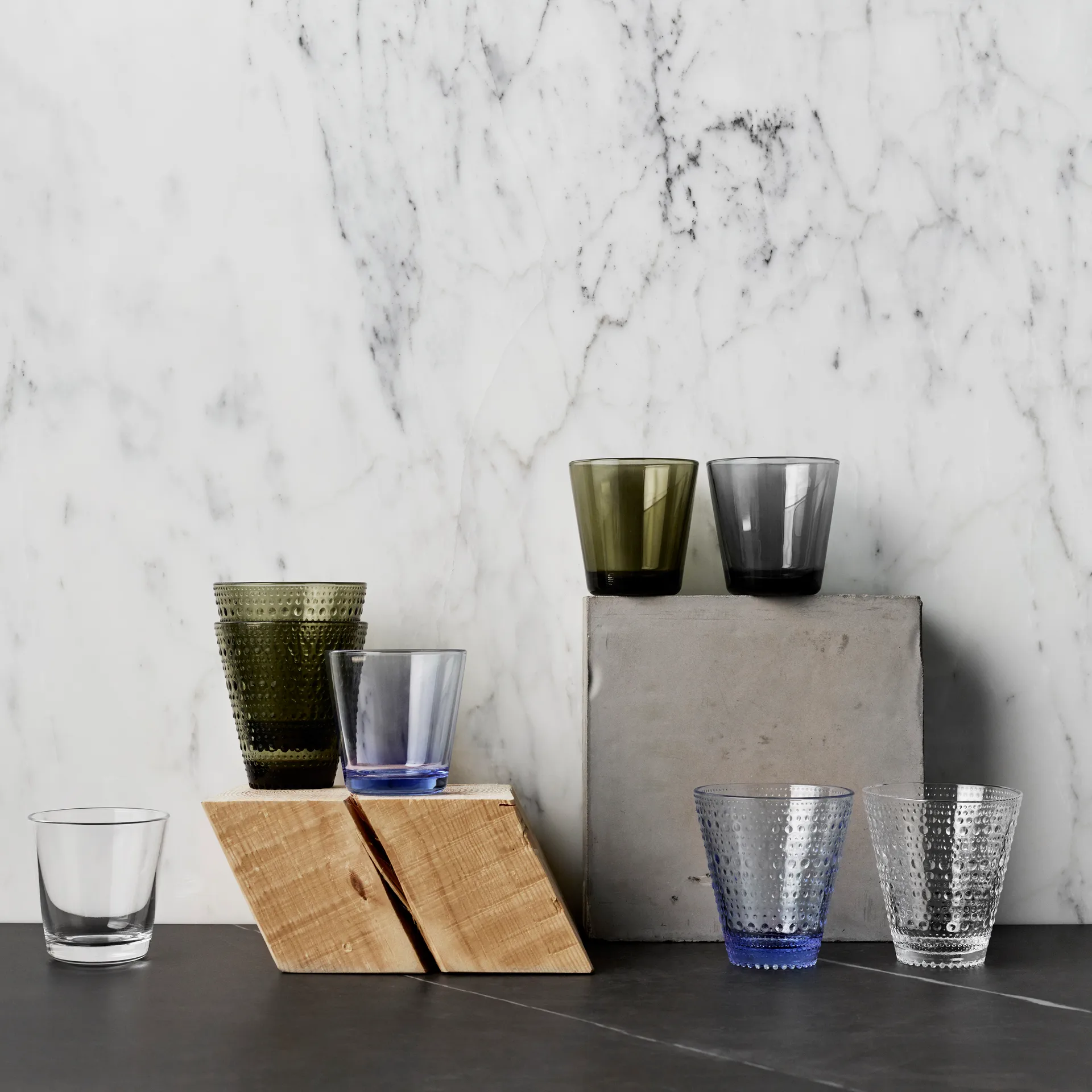 가르티오 유리잔 21 cl 2개 세트, moss green Iittala | 이딸라