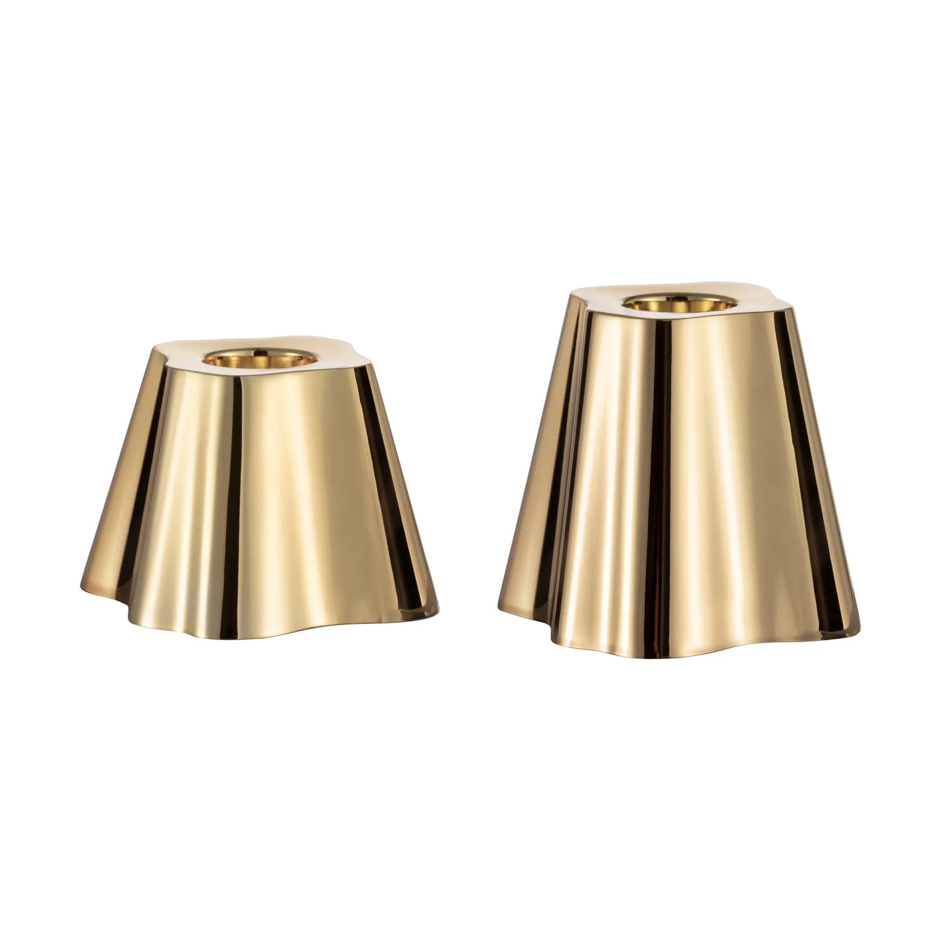 알토 캔들 스틱 50 + 65 mm 2개 세트, Brass Iittala | 이딸라
