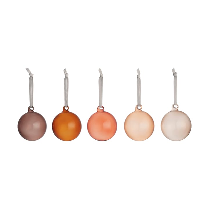 레드 크리스마스 바우블 글래스 80 mm 5개 세트 - Brown - Iittala | 이딸라