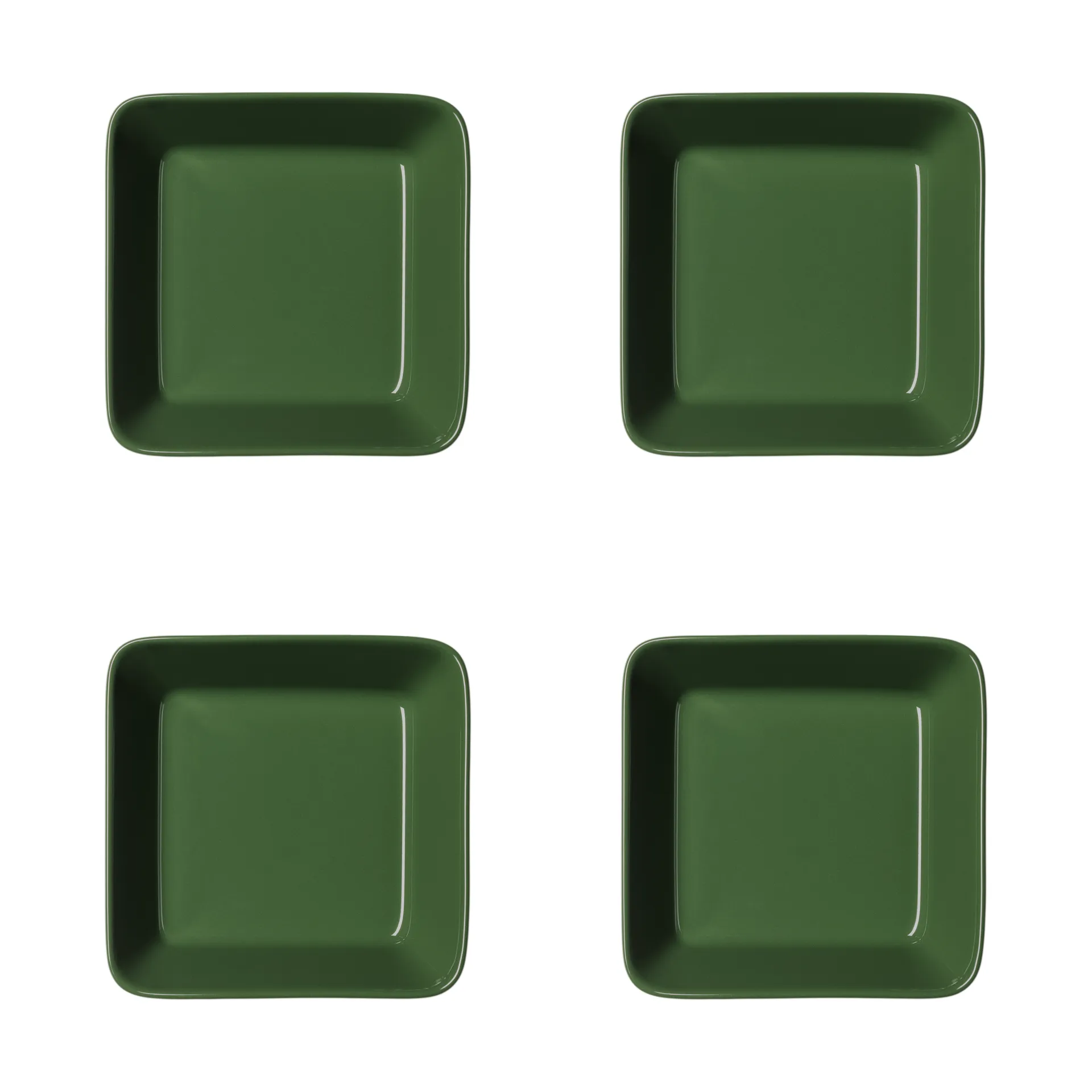 떼에마 스퀘어 플레이트, Forest green, 12x12 cm 4-pack Iittala | 이딸라