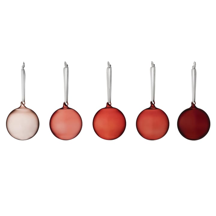 Iittala red 크리스마스 바우블 glass 80 mm 5-pack - Red - Iittala | 이딸라