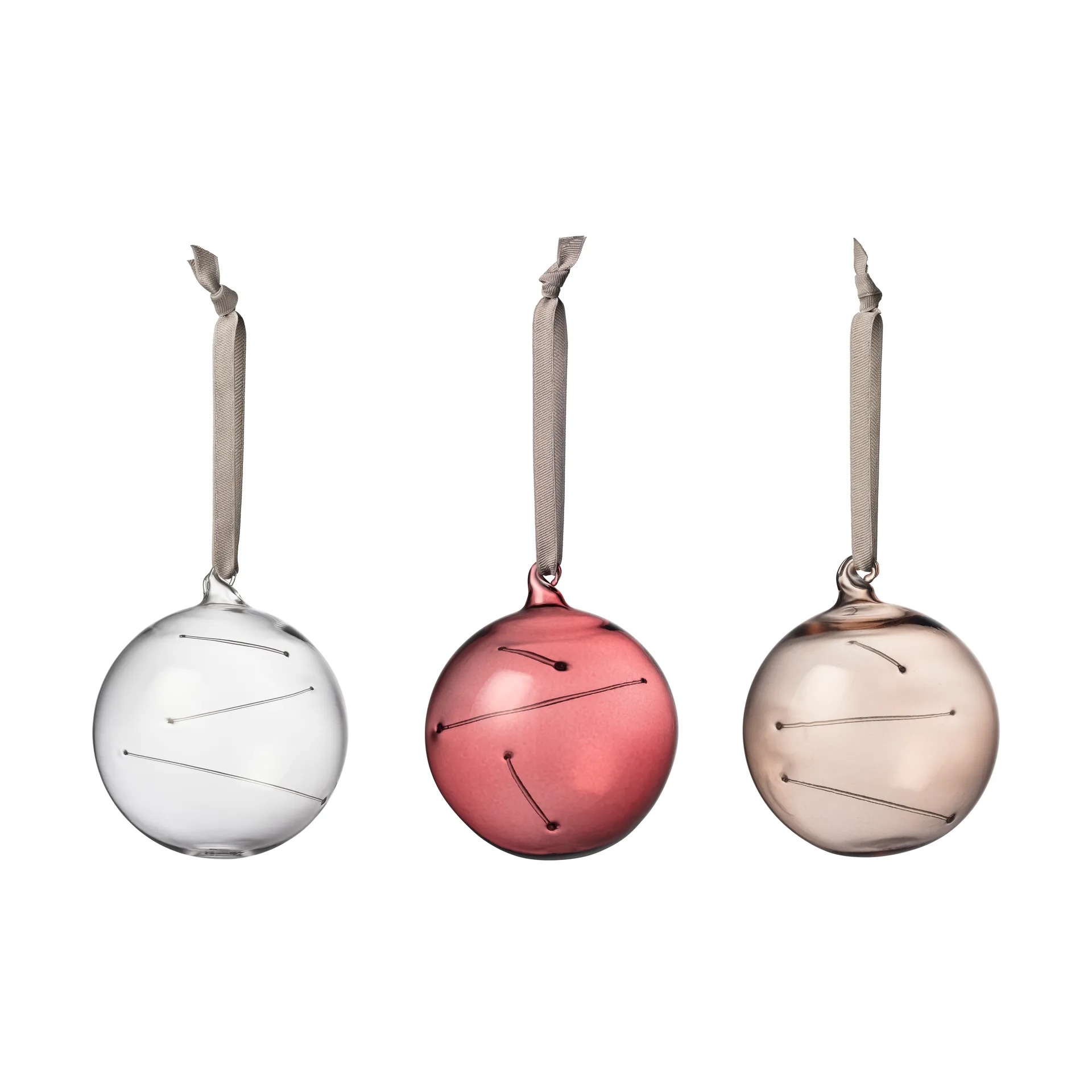 이딸라 Sun ball Ø8 cm 3개 세트, Light heather purple linen Iittala | 이딸라