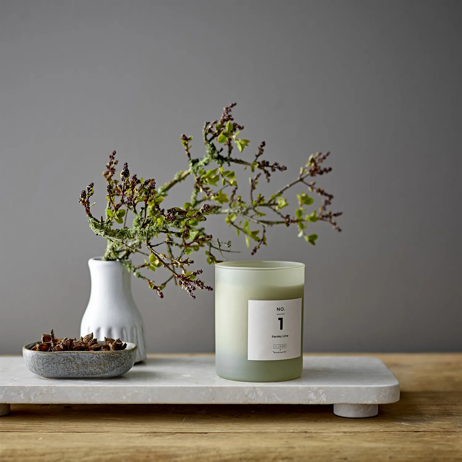 NO. 1 파슬리 라임 향초, 200 g + giftbox Illume x Bloomingville