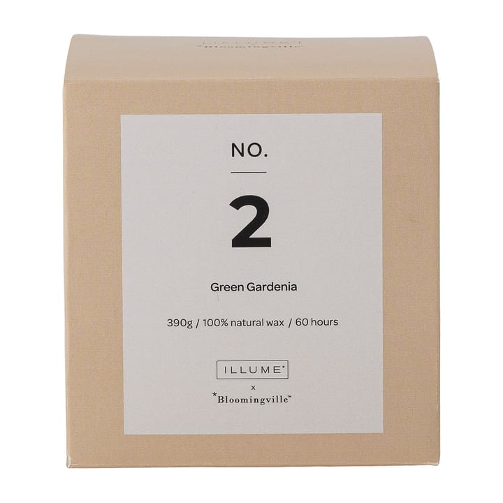 NO. 2 그린 가드니아 향초, 390 g + Giftbox Illume x Bloomingville