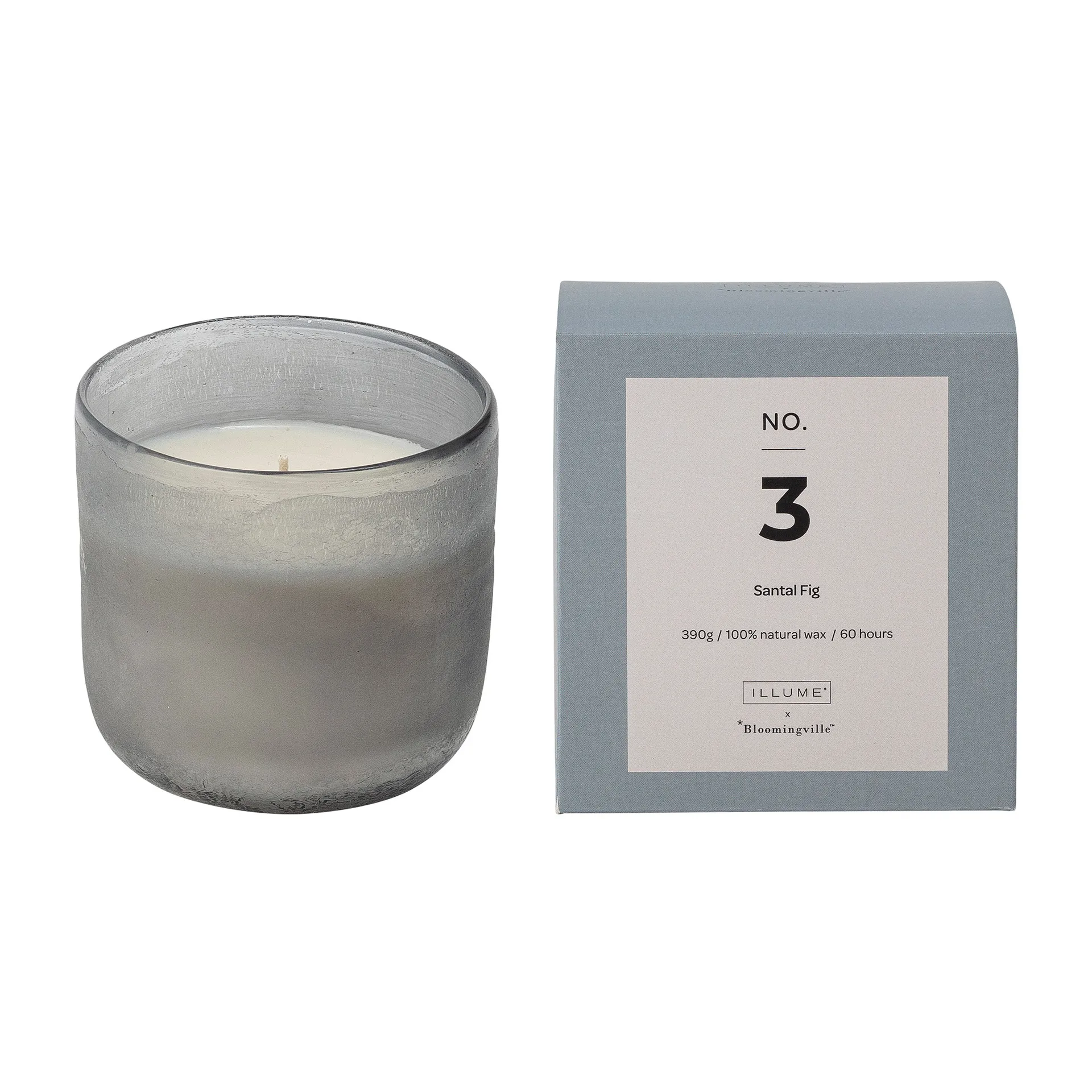 NO. 3 산탈 피그 향초, 390 g + Giftbox Illume x Bloomingville