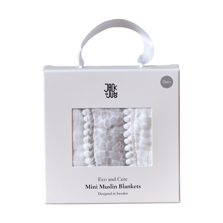 폼폼 무슬린 담요 40x40 cm 3개 세트 - Pearl & Giraffe gray - Jack o Juno | 잭 오 주노