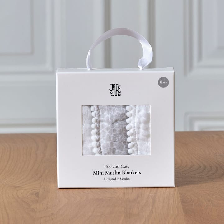 폼폼 무슬린 담요 40x40 cm 3개 세트, Pearl & Giraffe gray Jack o Juno | 잭 오 주노