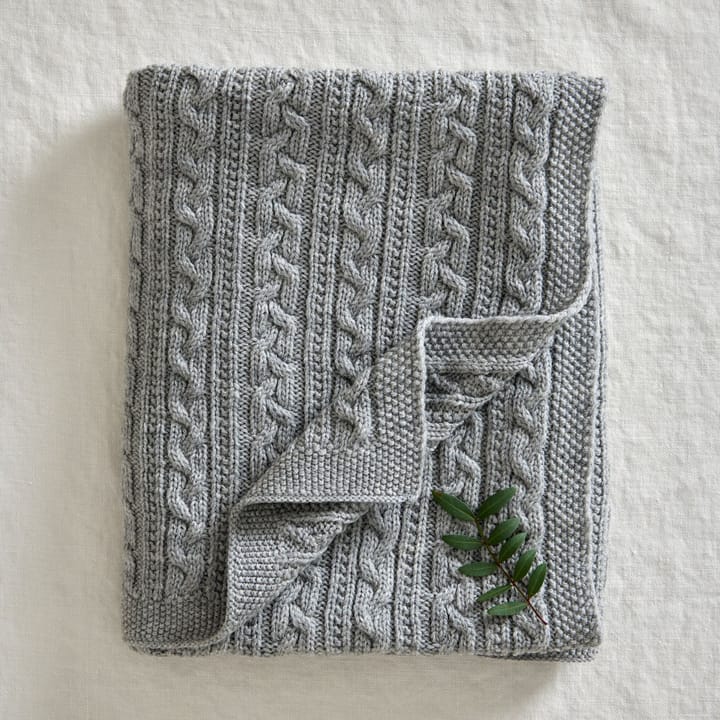 메리노 울 유아용 뜨개질 스로우 80x100 cm, Light grey Jack o Juno | 잭 오 주노