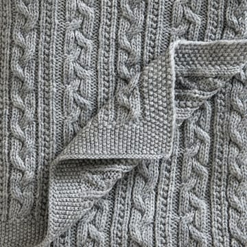 메리노 울 유아용 뜨개질 스로우 80x100 cm - Light grey - Jack o Juno | 잭 오 주노