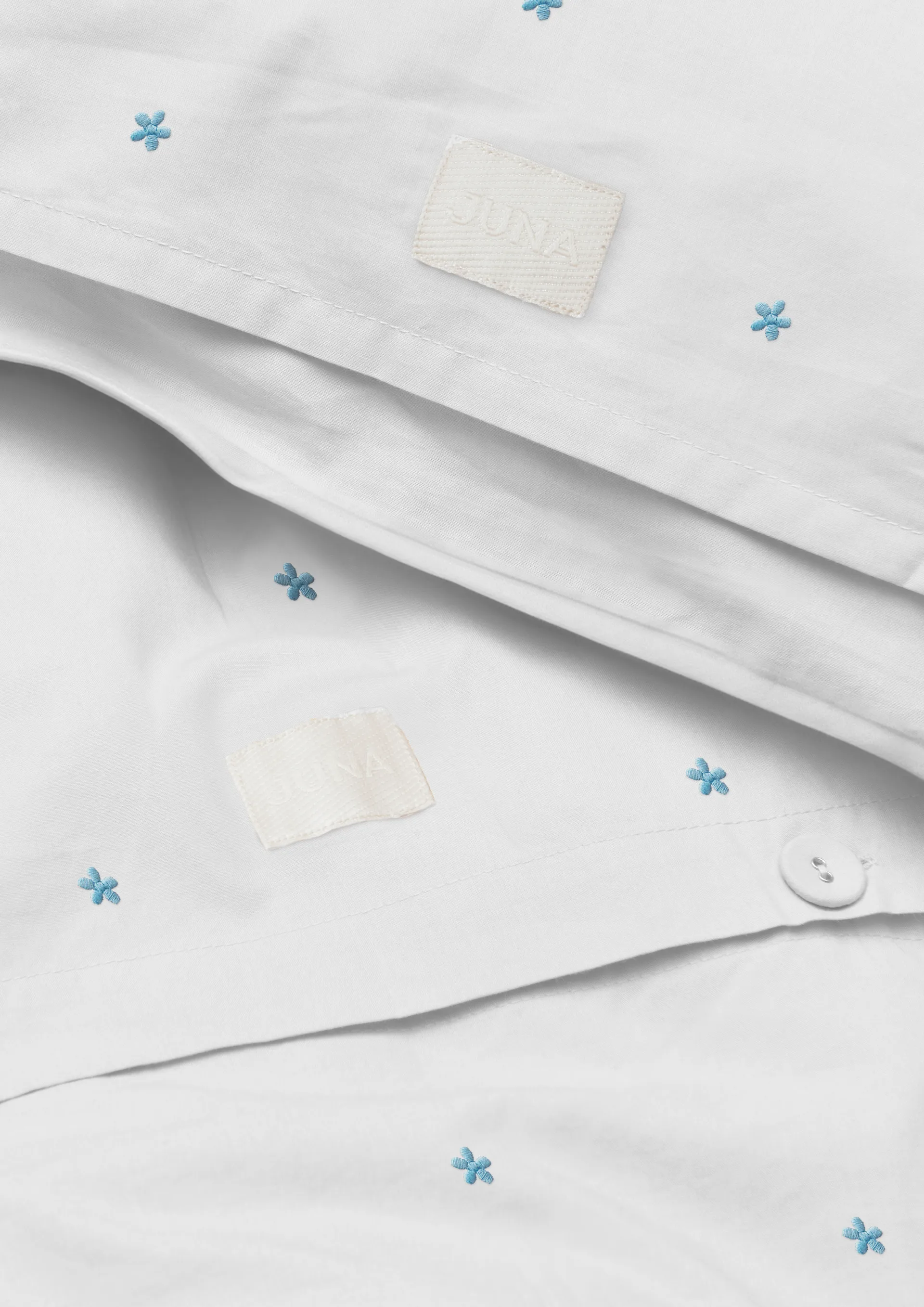 데이지 침구 세트 220x220 cm, White-light blue Juna | 주나