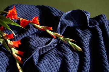 체크 타올 50x100 cm - Navy blue - Juna | 주나