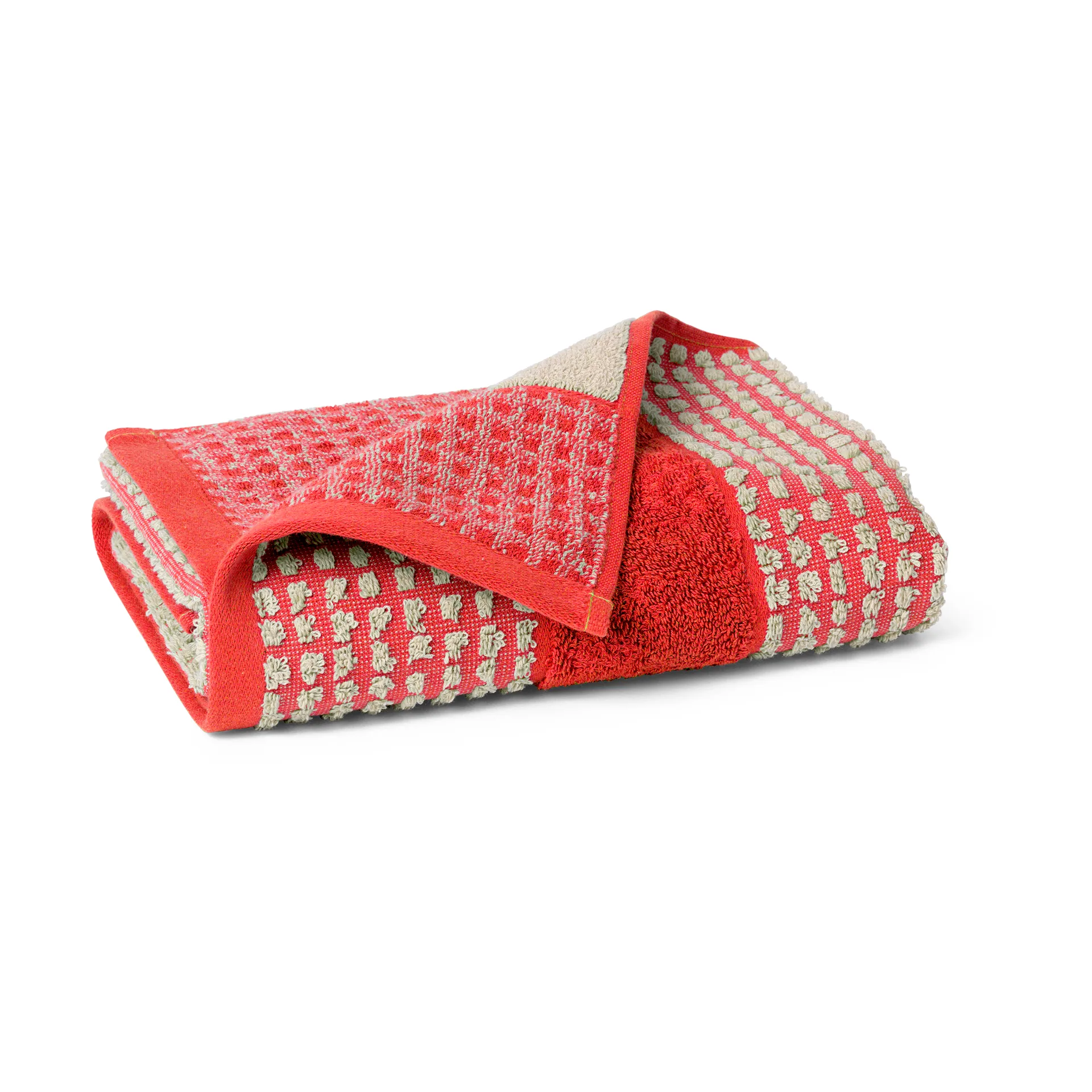 체크 타올 50x100 cm, Red-sand Juna | 주나