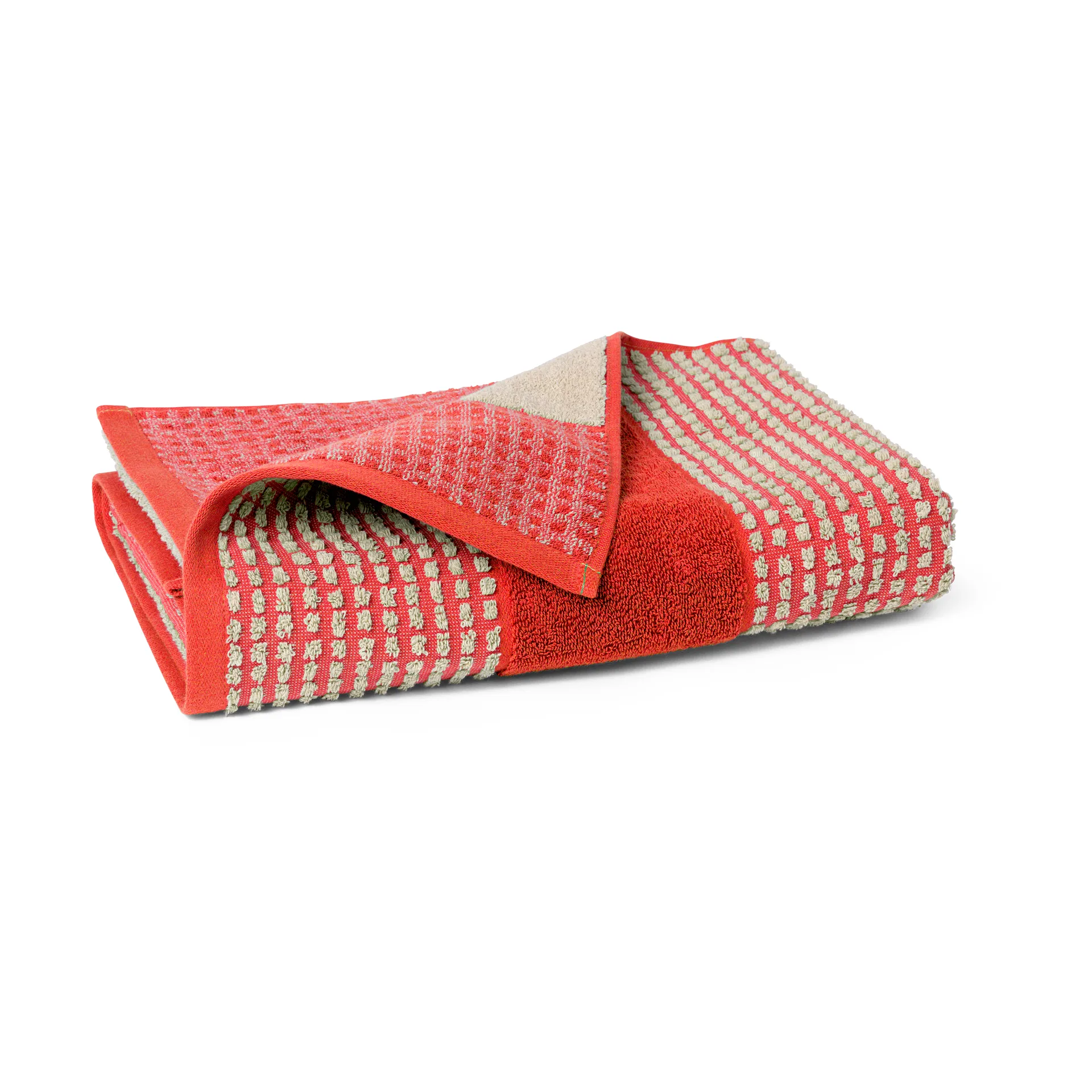 체크 타올 70x140 cm, Red-sand Juna | 주나
