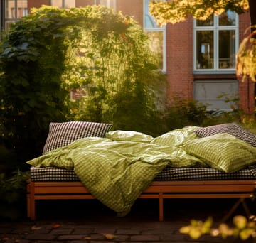 Bæk&Bølge 쿠션 커버 60x63 cm - Green-light pink - Juna | 주나