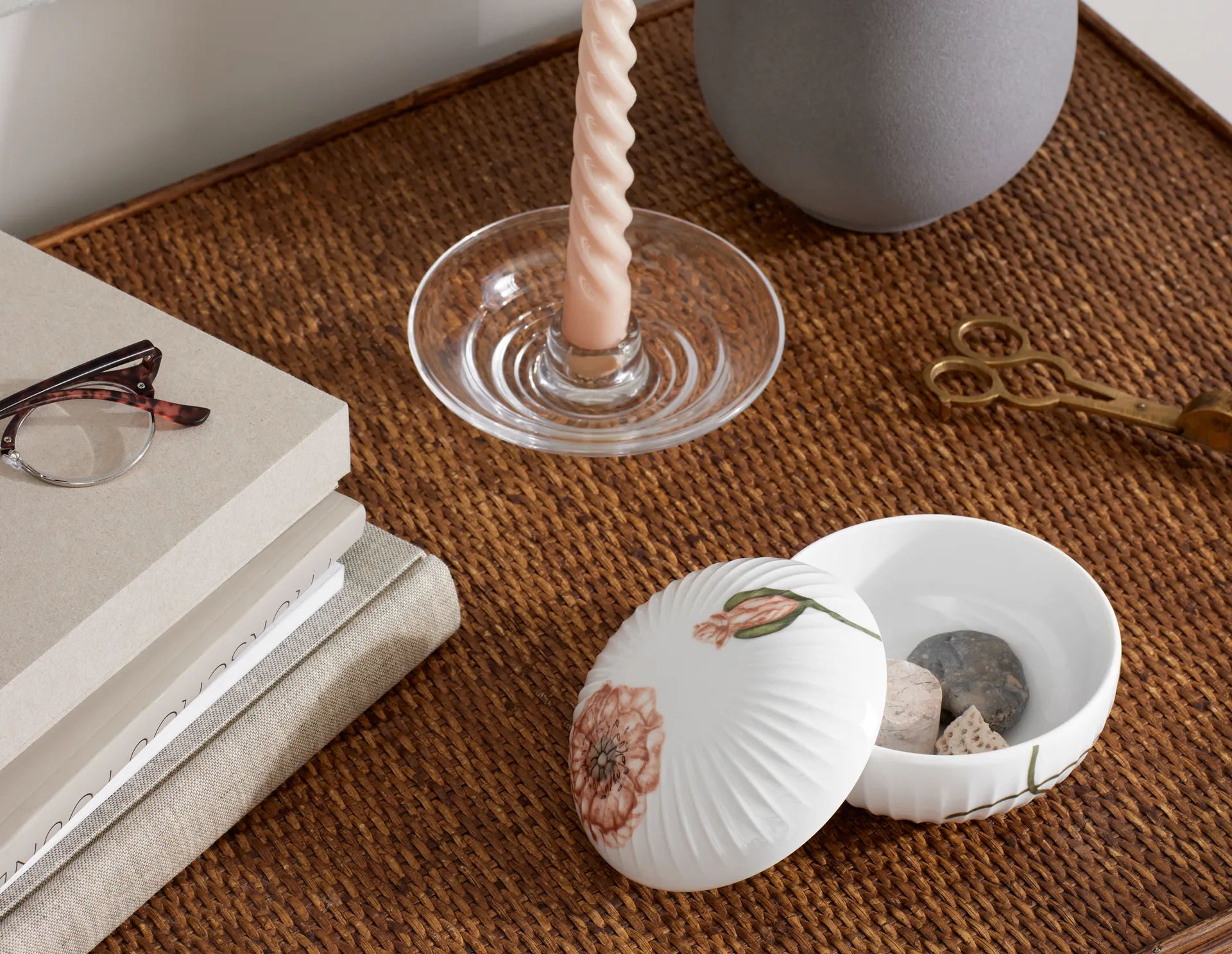 해머소이 파피 박스 Ø12 cm, White-decor Kähler | 케흘러