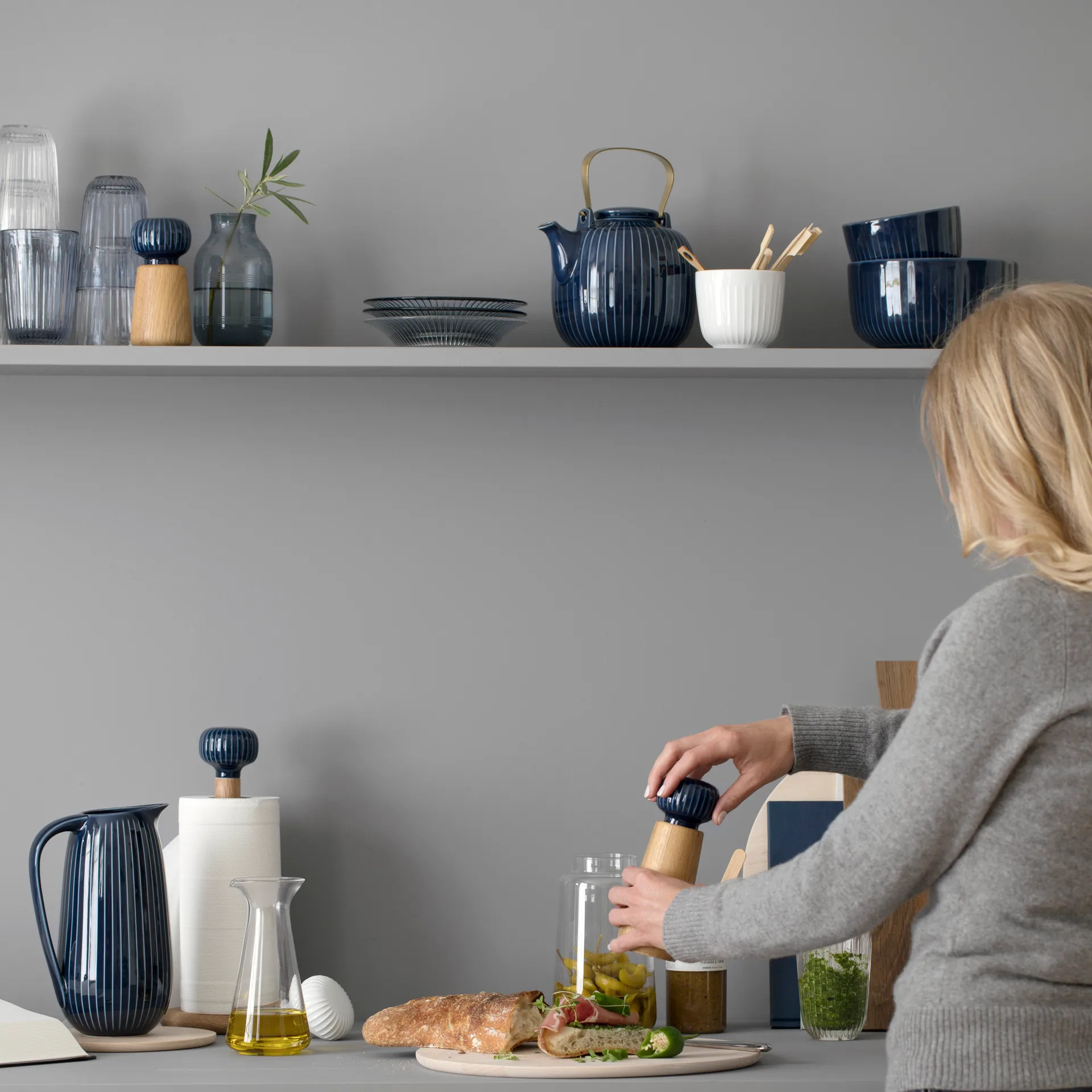 해머소이 보울 Ø13 cm, indigo Kähler | 케흘러