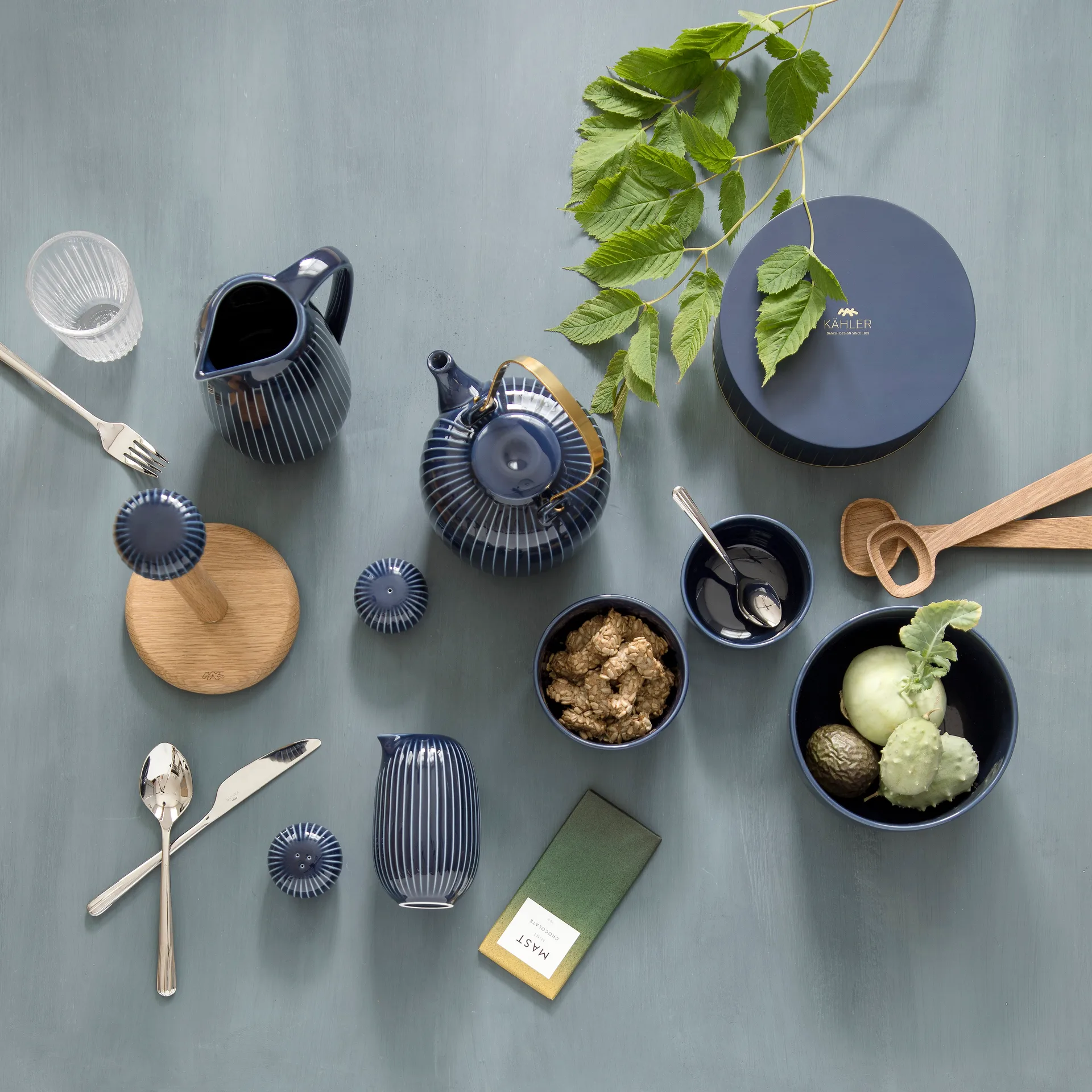 해머소이 보울 Ø13 cm, indigo Kähler | 케흘러