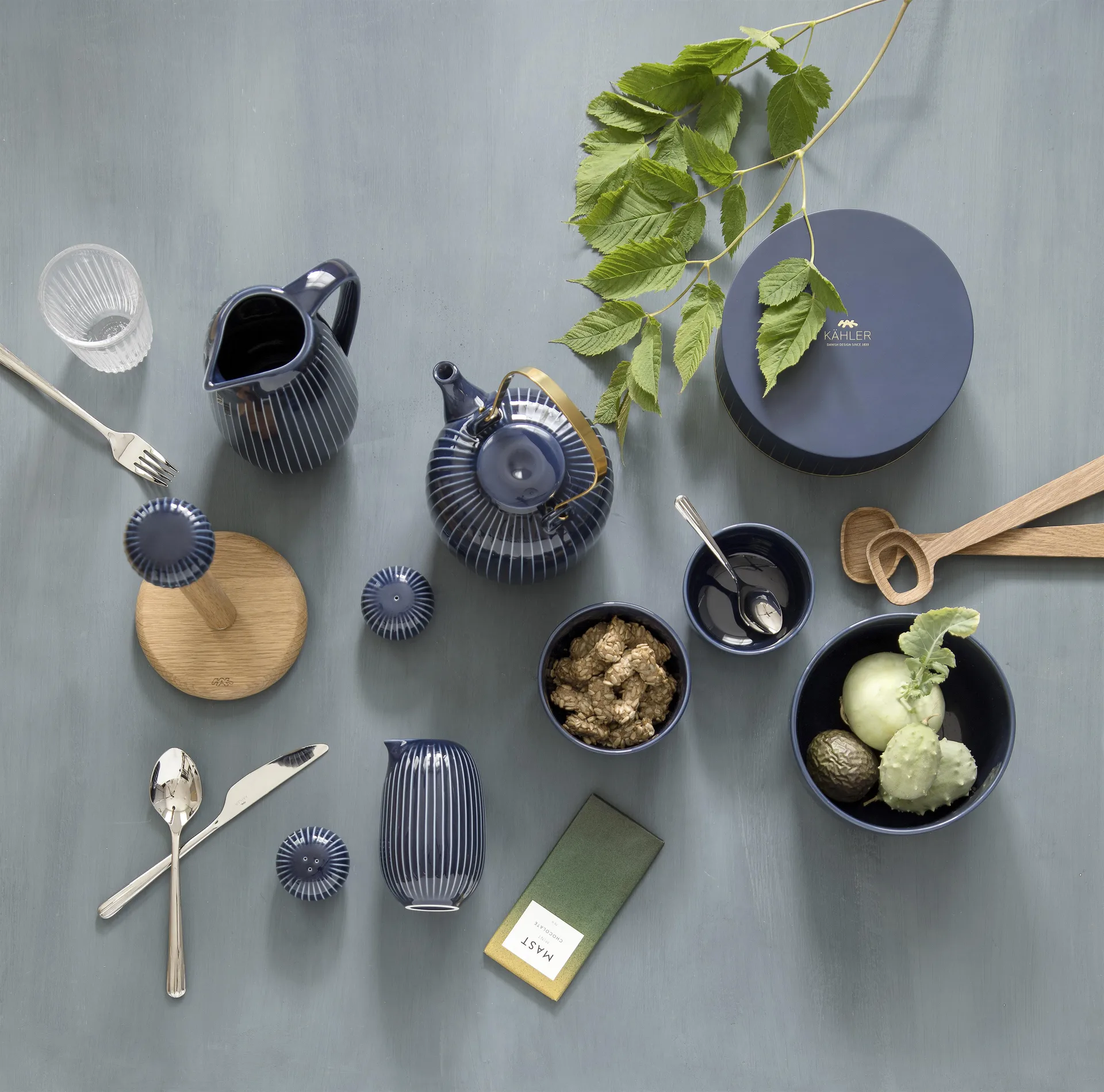 해머소이 보울 Ø17 cm, indigo Kähler | 케흘러