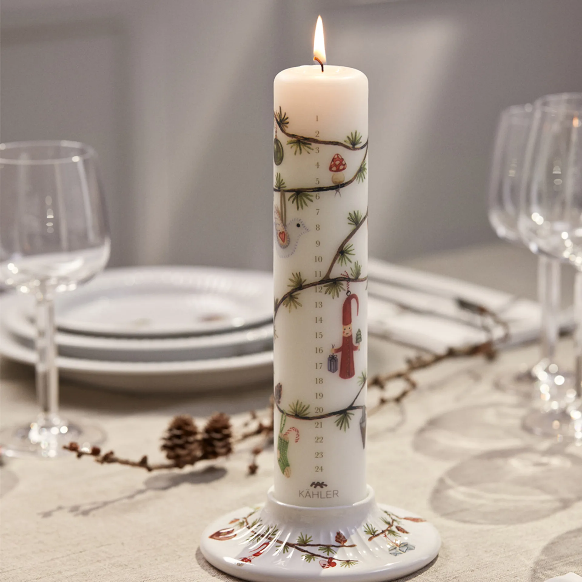 헤머쇼이 크리스마스 강림절 캔들 Ø5 cm, 2023 Kähler | 케흘러