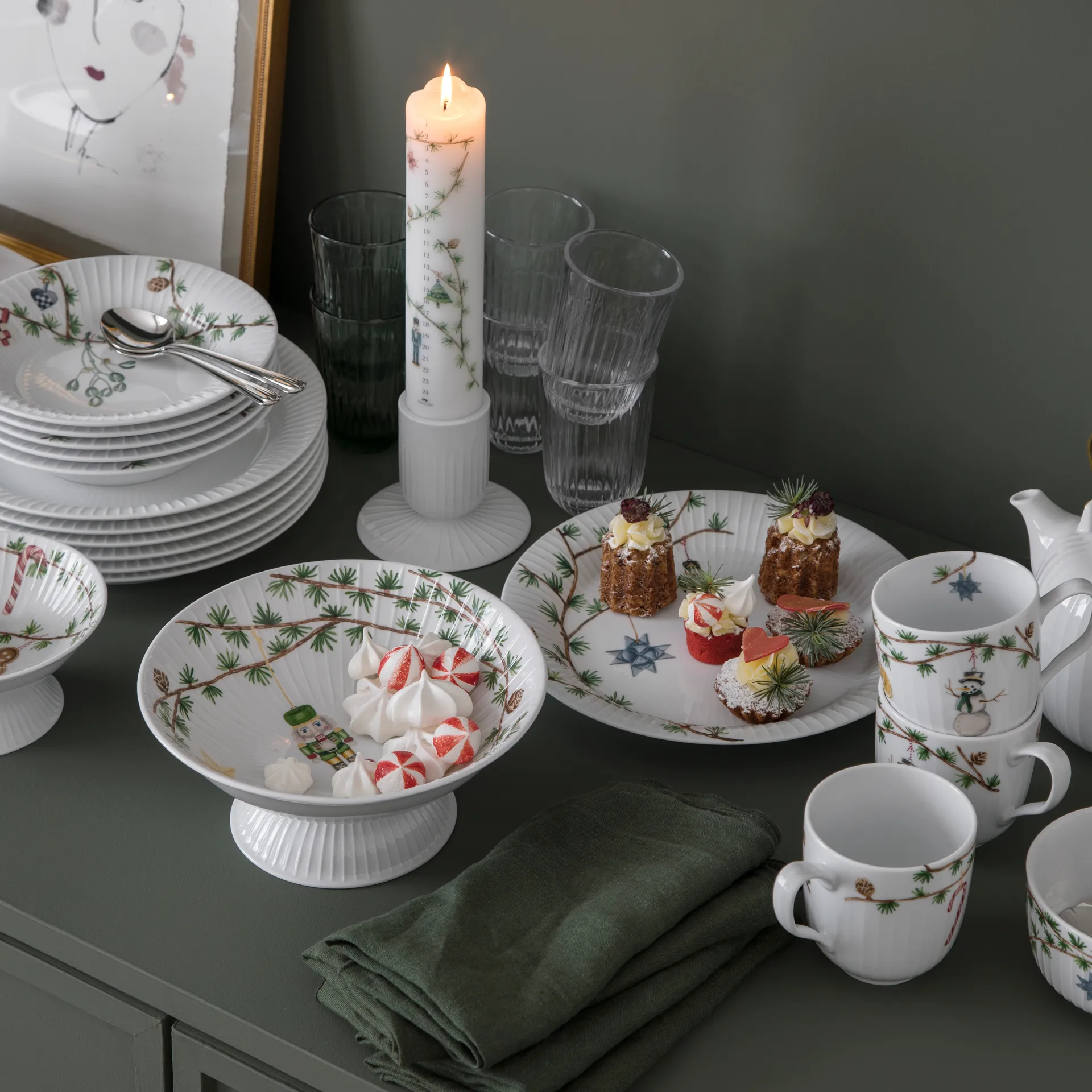 해머소이 블록 캔들 Ø5 cm, White Kähler | 케흘러