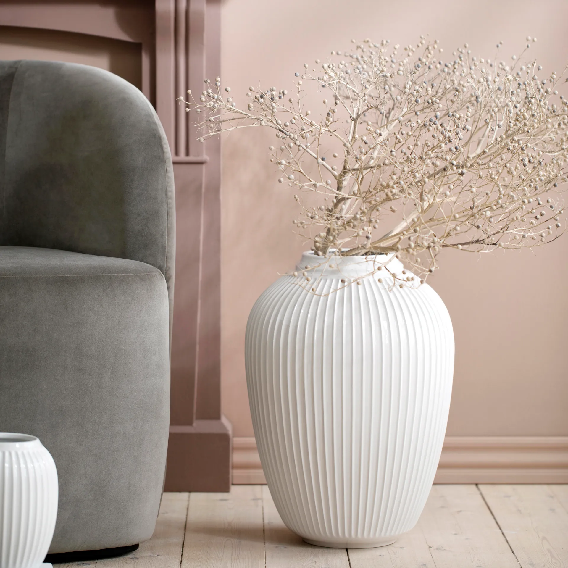 해머소이 플로어 화병 50 cm, white Kähler | 케흘러