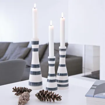 오마지오 캔들스틱 라지 - granite grey - Kähler | 케흘러