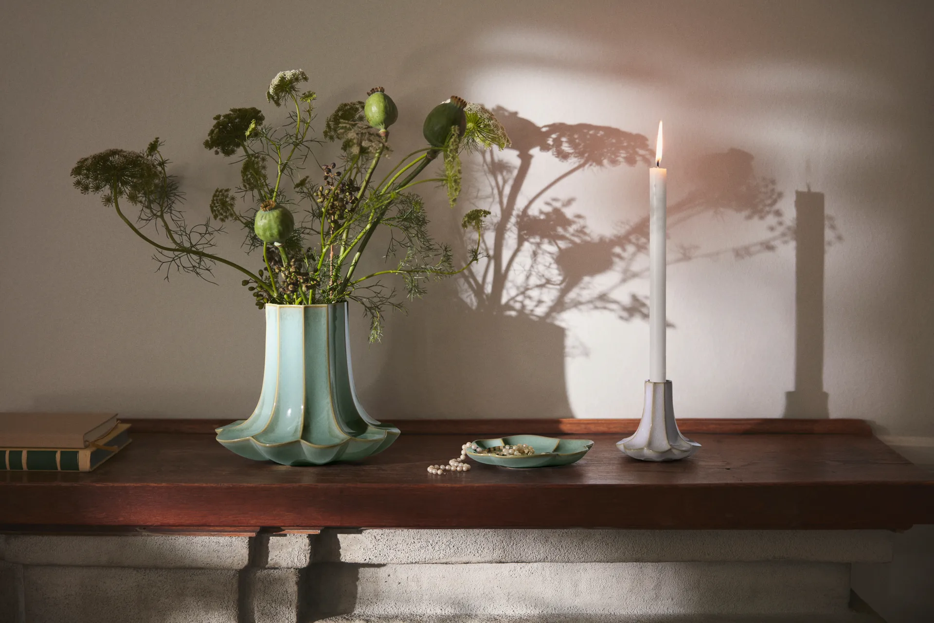 샹터렐 화병, Green, 20.5 cm Kähler | 케흘러