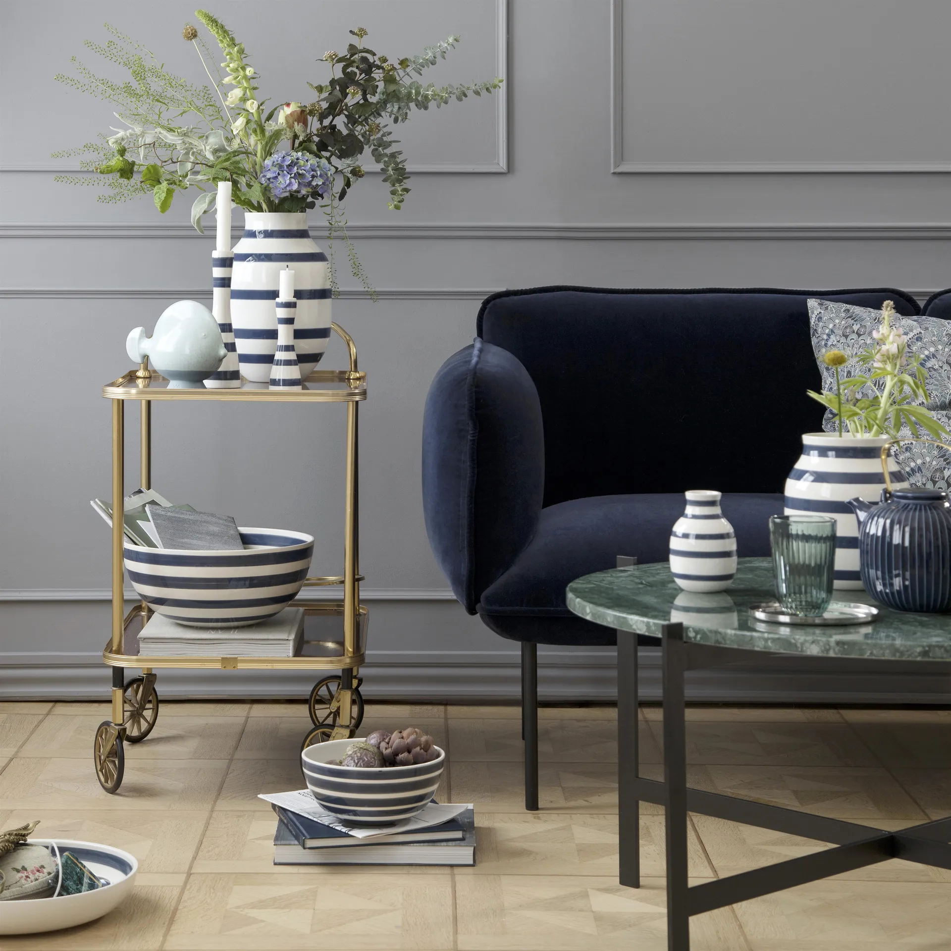 오마지오 화병 라지, steel blue Kähler | 케흘러