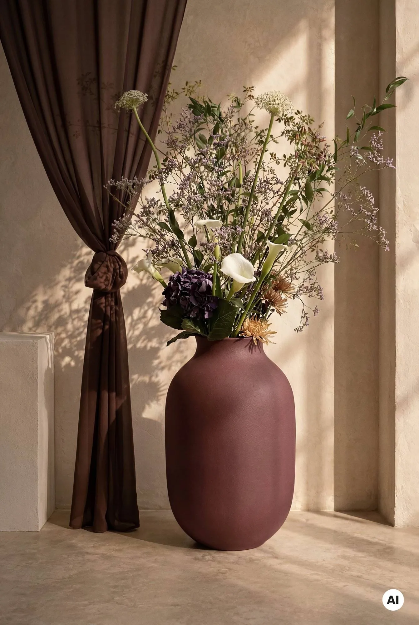 Studio Omaggio 화병, Bordeaux, 50 cm Kähler | 케흘러
