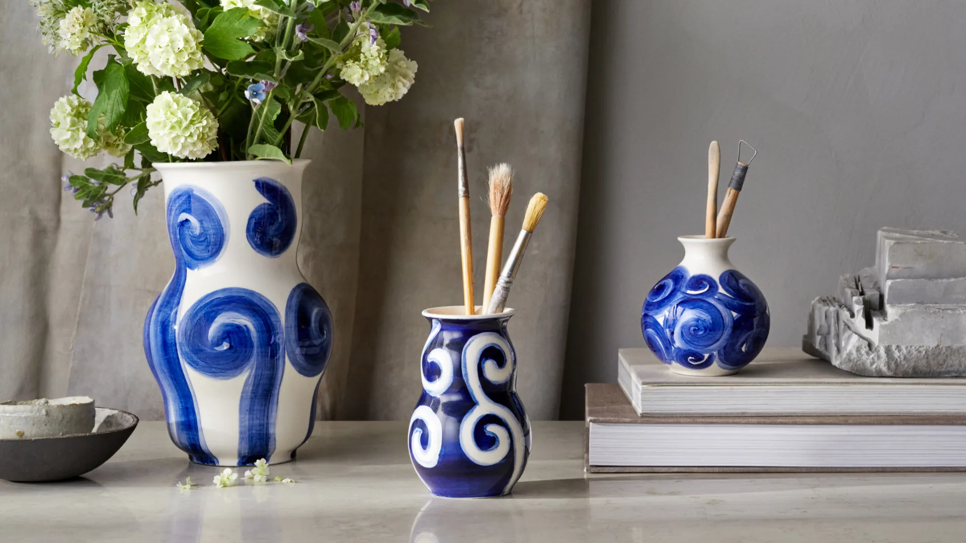 Tulle 화병 13 cm, Blue Kähler | 케흘러