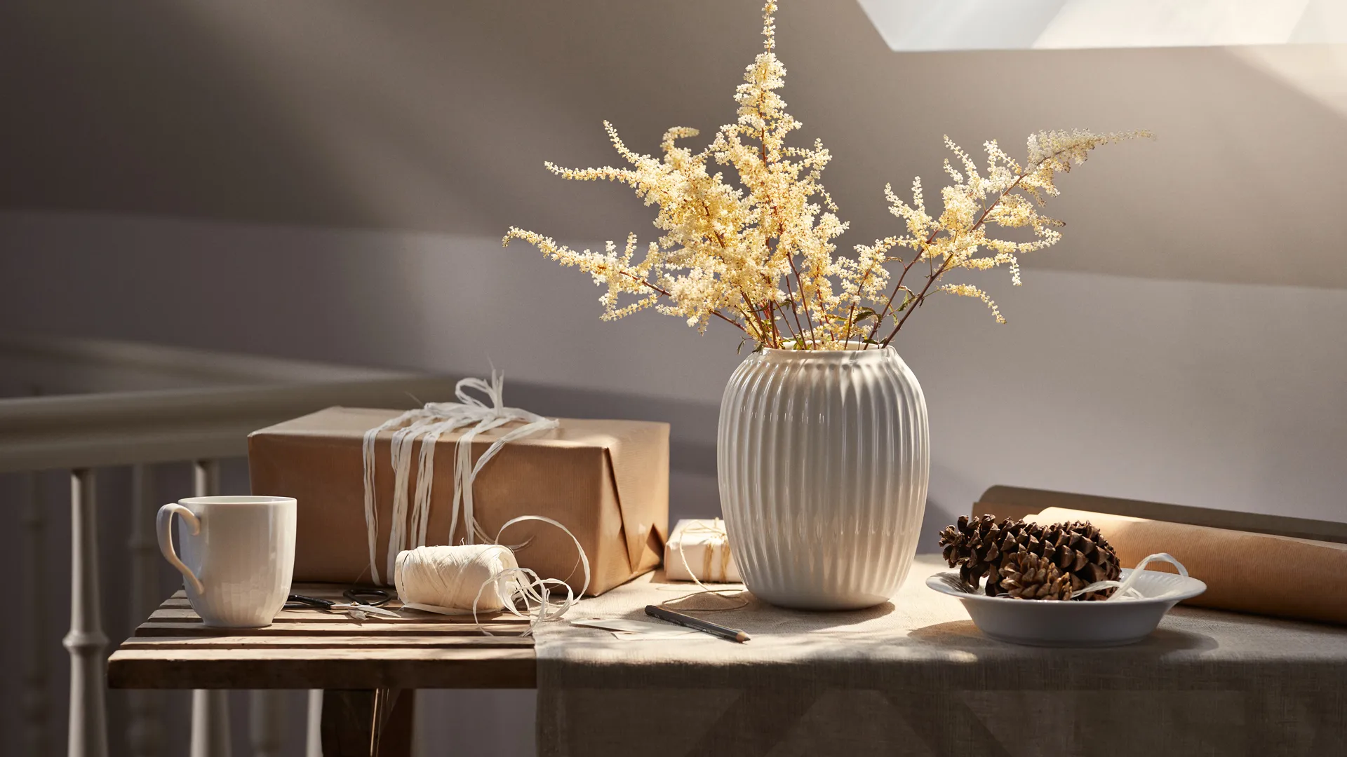 해머소이 화병 미디움, white Kähler | 케흘러