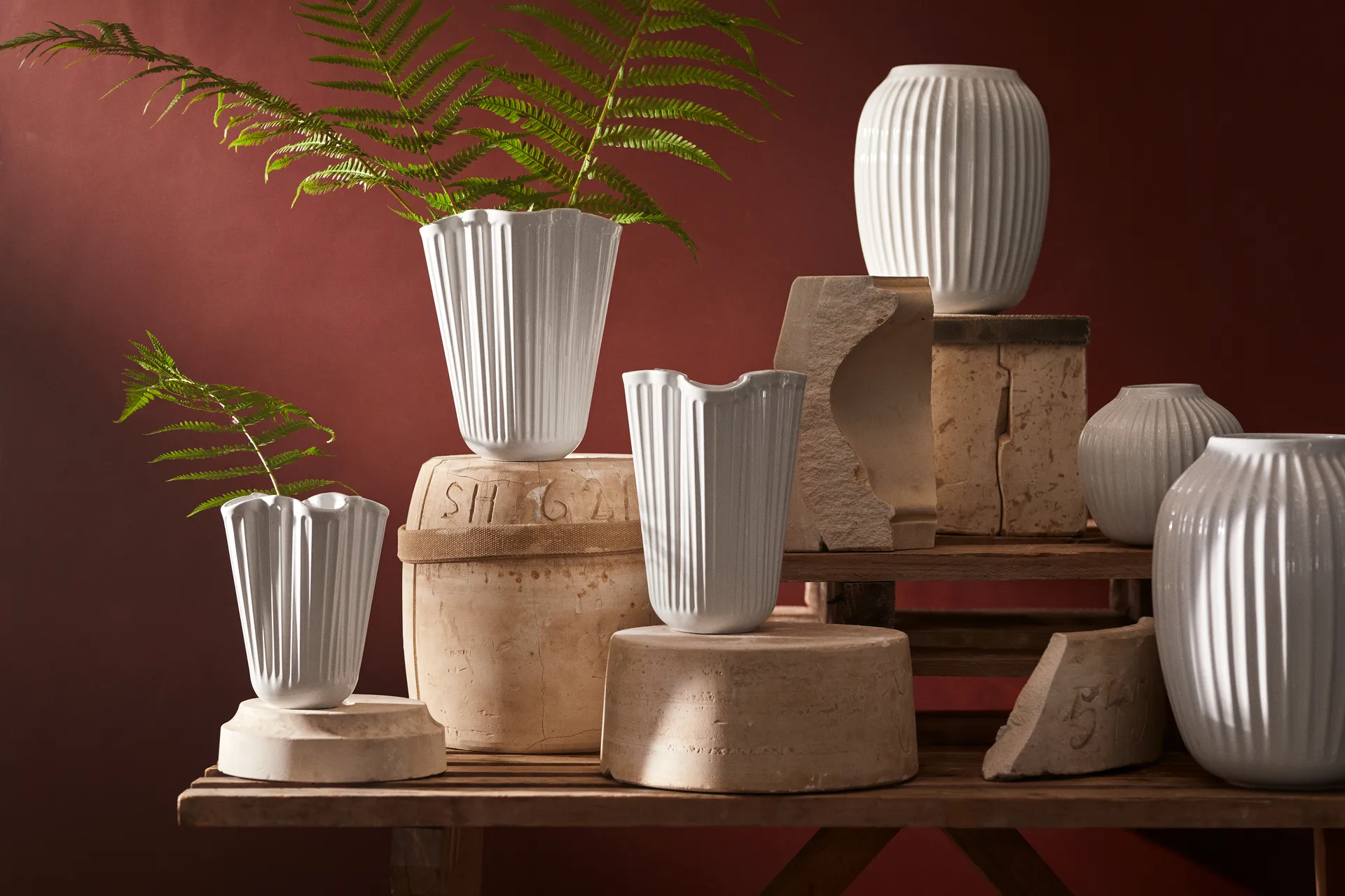 해머소이 화병 미디움, white Kähler | 케흘러