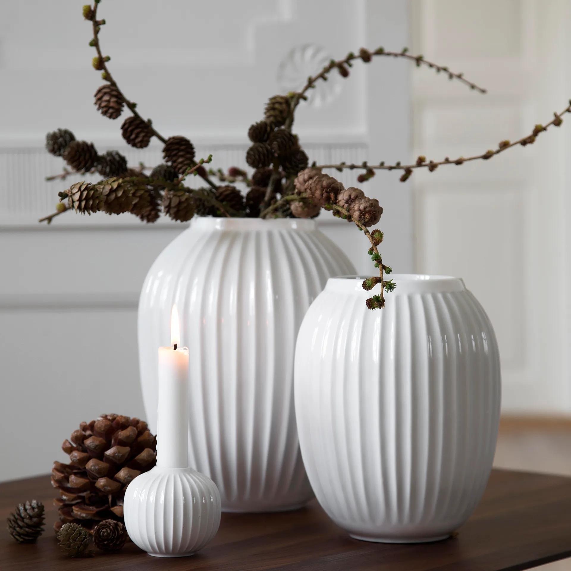 해머소이 화병 라지, white Kähler | 케흘러