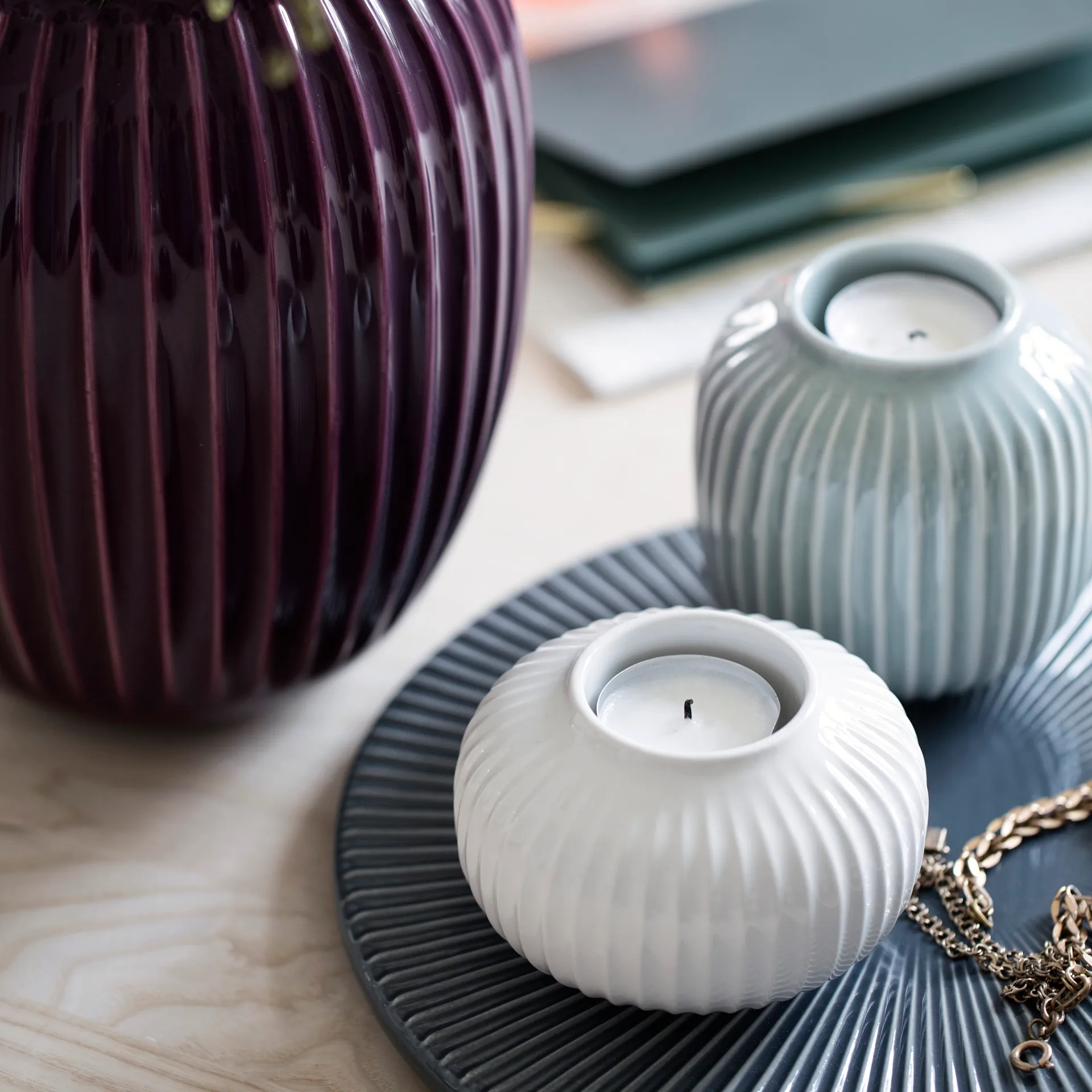 해머소이 티 라이트 홀더 미듐, white Kähler | 케흘러