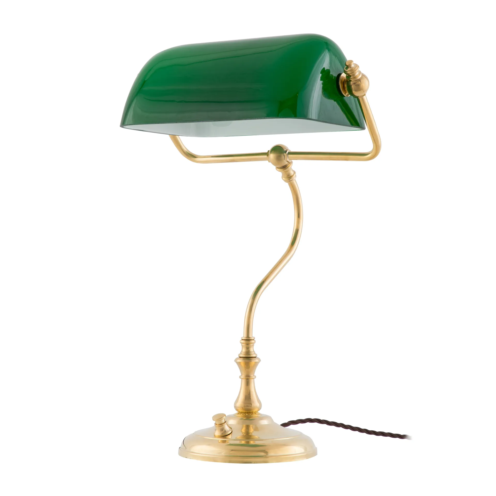 Bankirlamp 테이블 조명, brass-green Karlskrona Lampfabrik | 칼스크로나 램프파브릭