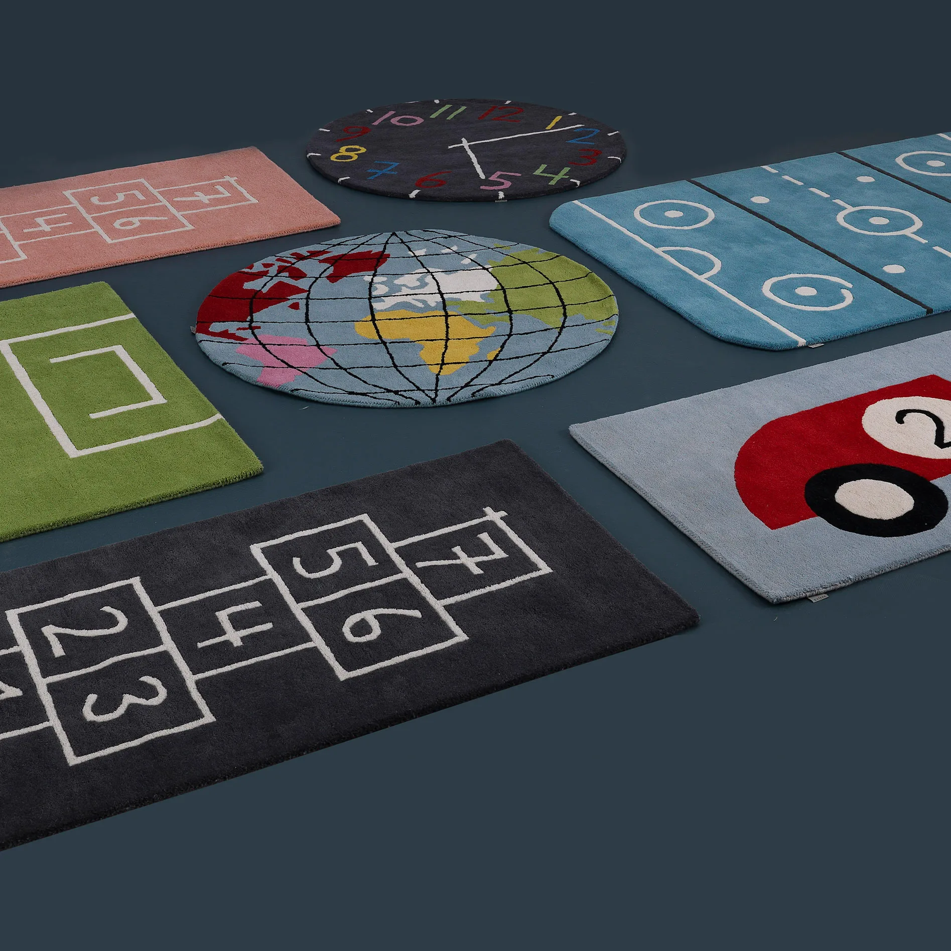 어스 러그 Ø130 cm, blue Kateha | 카테하