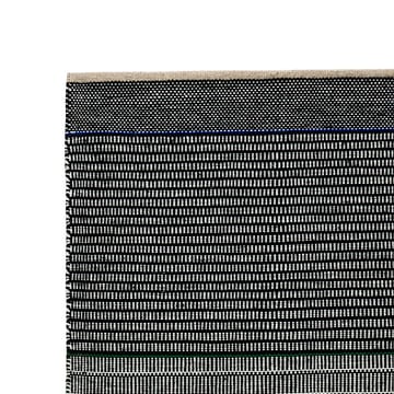Tribulus One 울 카펫 80x250 cm - black, white, blue, green - Kateha | 카테하