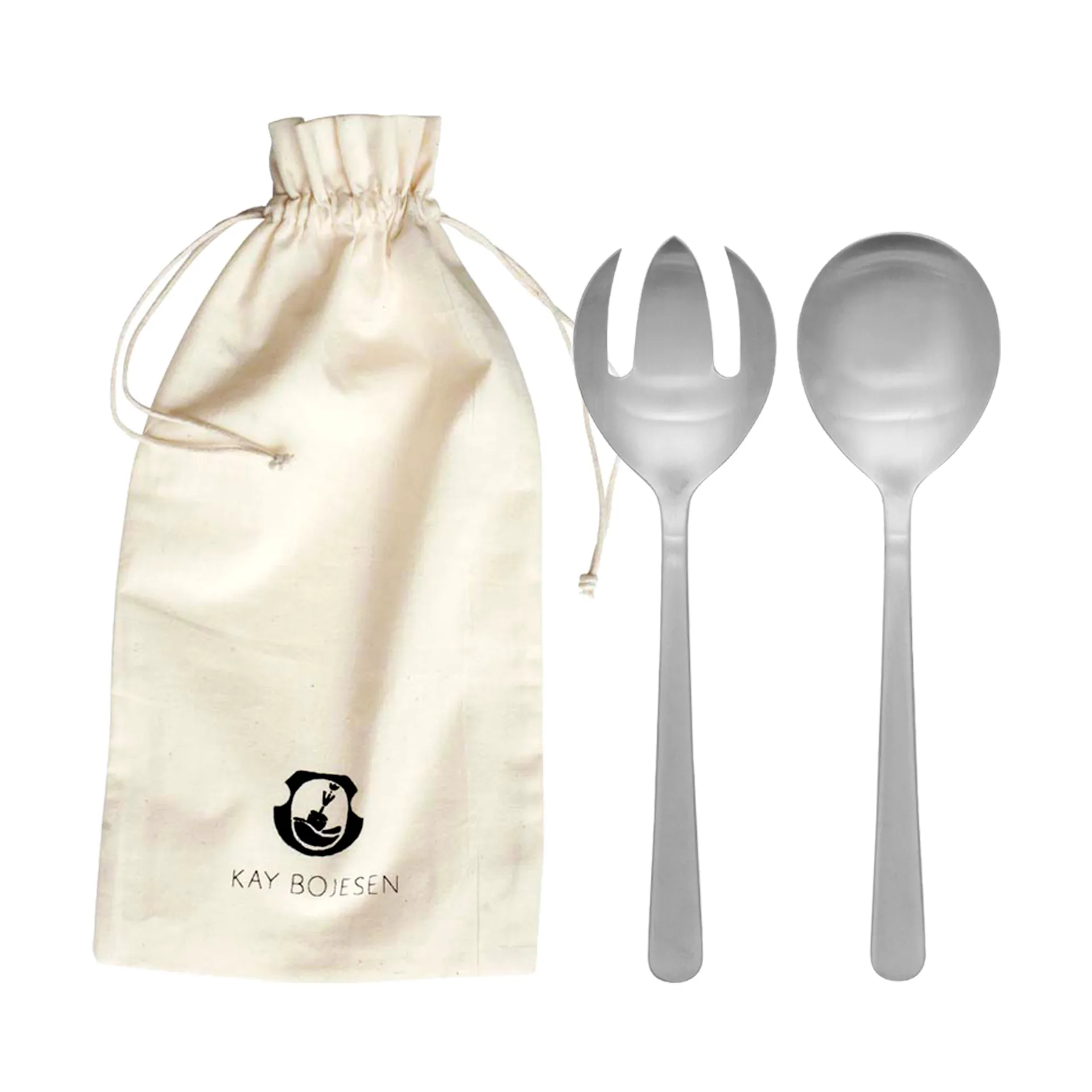 그랑프리 샐러드 커트러리 18.5cm 2pcs, Matte steel Kay Bojesen | 카이보예센