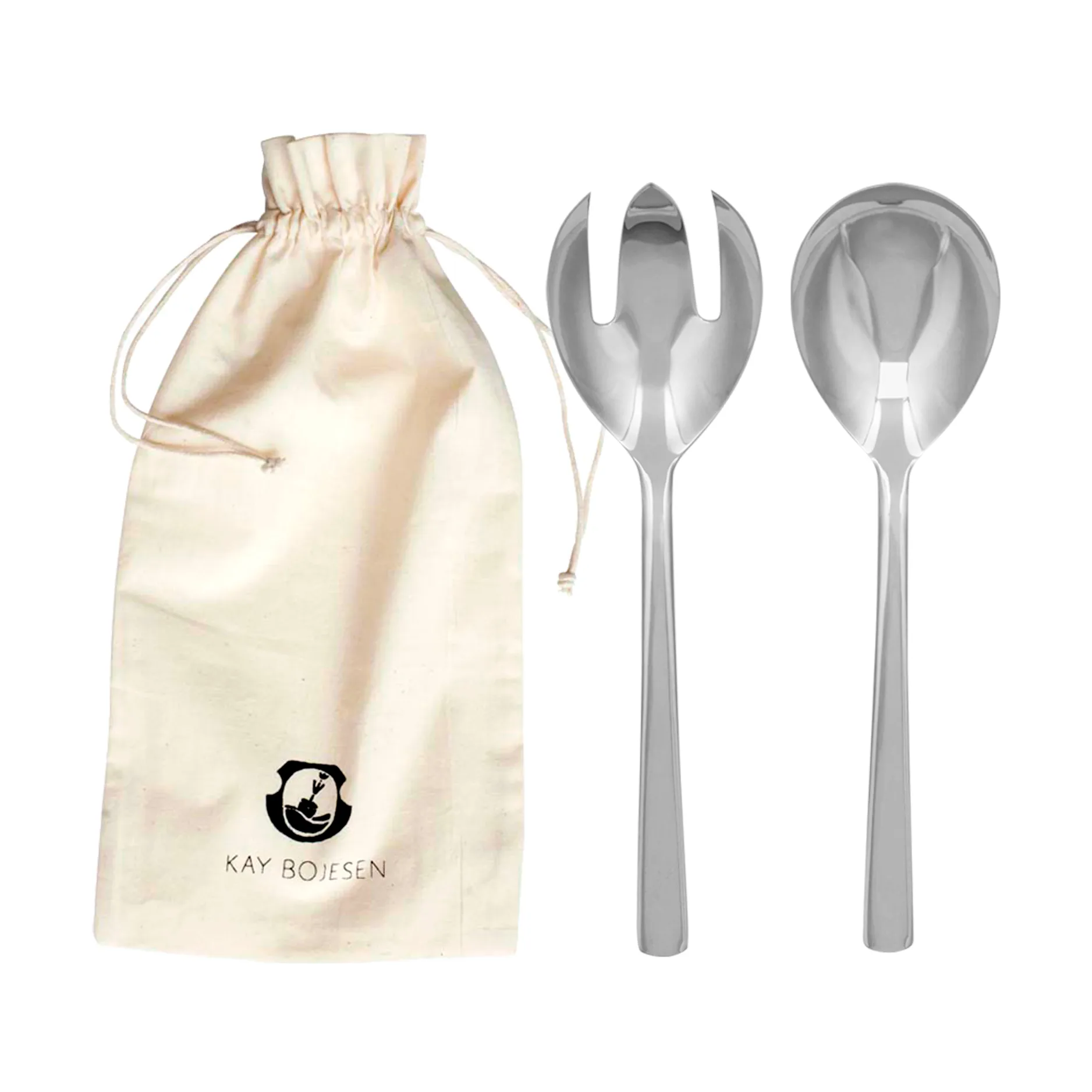 그랑프리 샐러드 커트러리 18.5cm 2pcs, Polished steel Kay Bojesen | 카이보예센