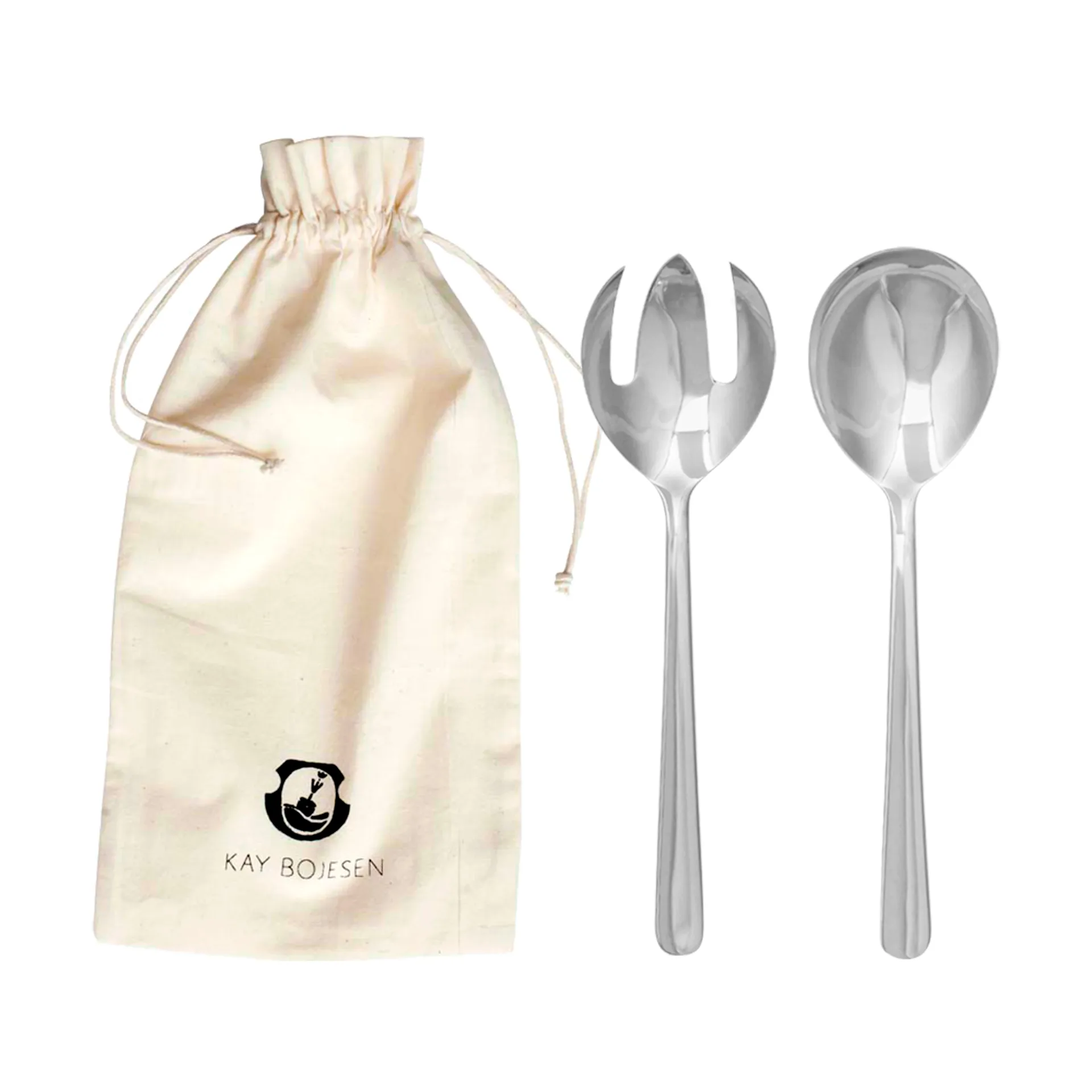 그랑프리 샐러드 서버 23.5cm 2pcs, Polished steel Kay Bojesen | 카이보예센