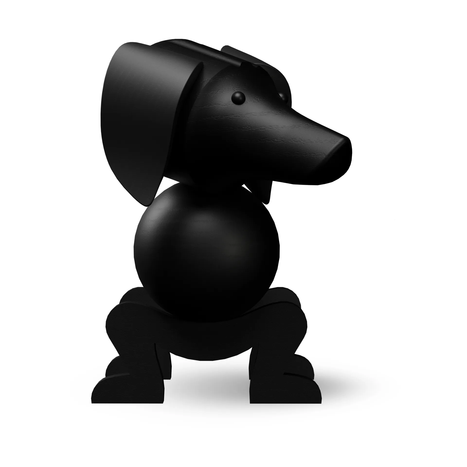 강아지 28.5 cm, Dark stained oak Kay Bojesen Denmark | 카이보예센 덴마크