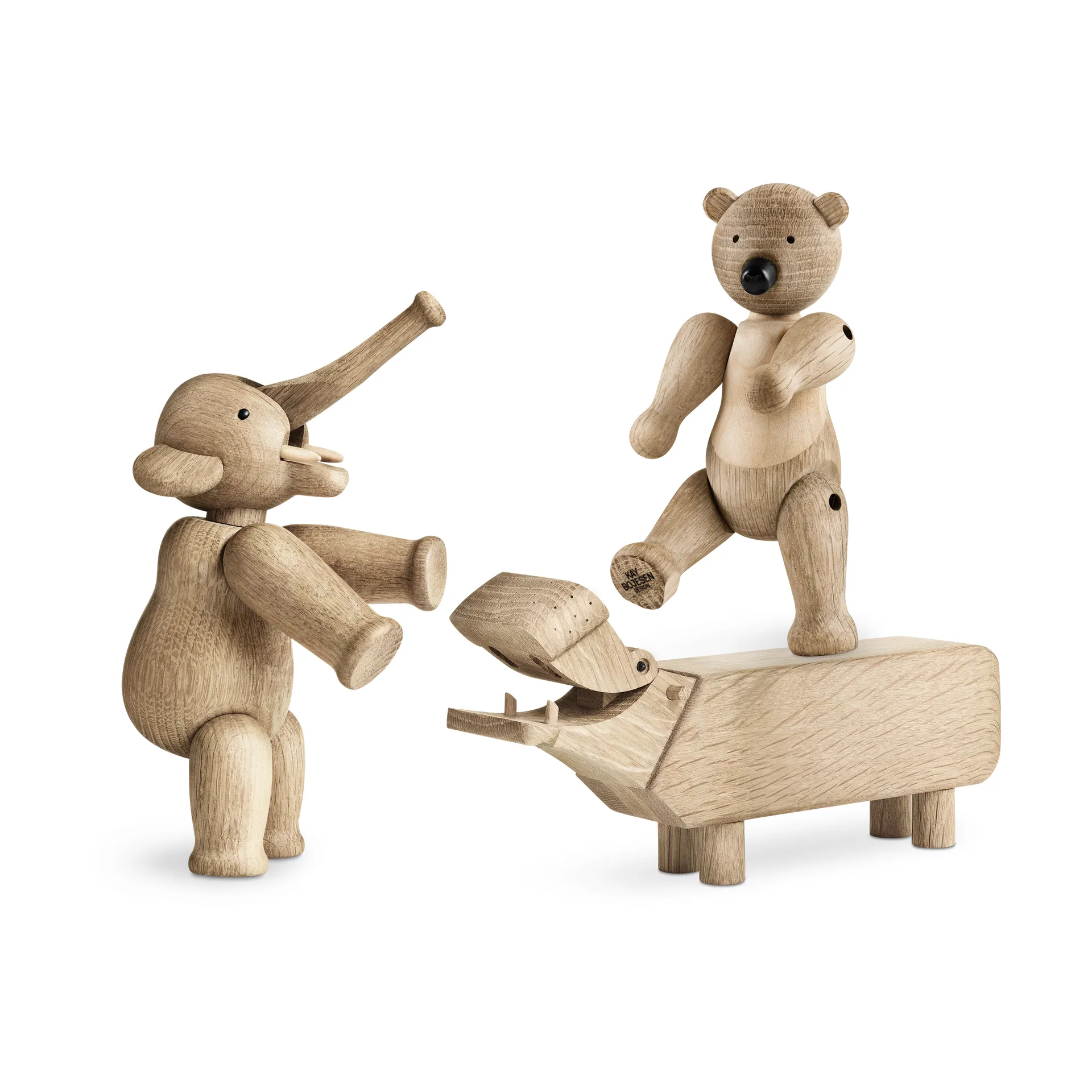 카이보예센 릴리풋 3개, Untreated oak, untreated maple Kay Bojesen Denmark | 카이보예센 덴마크