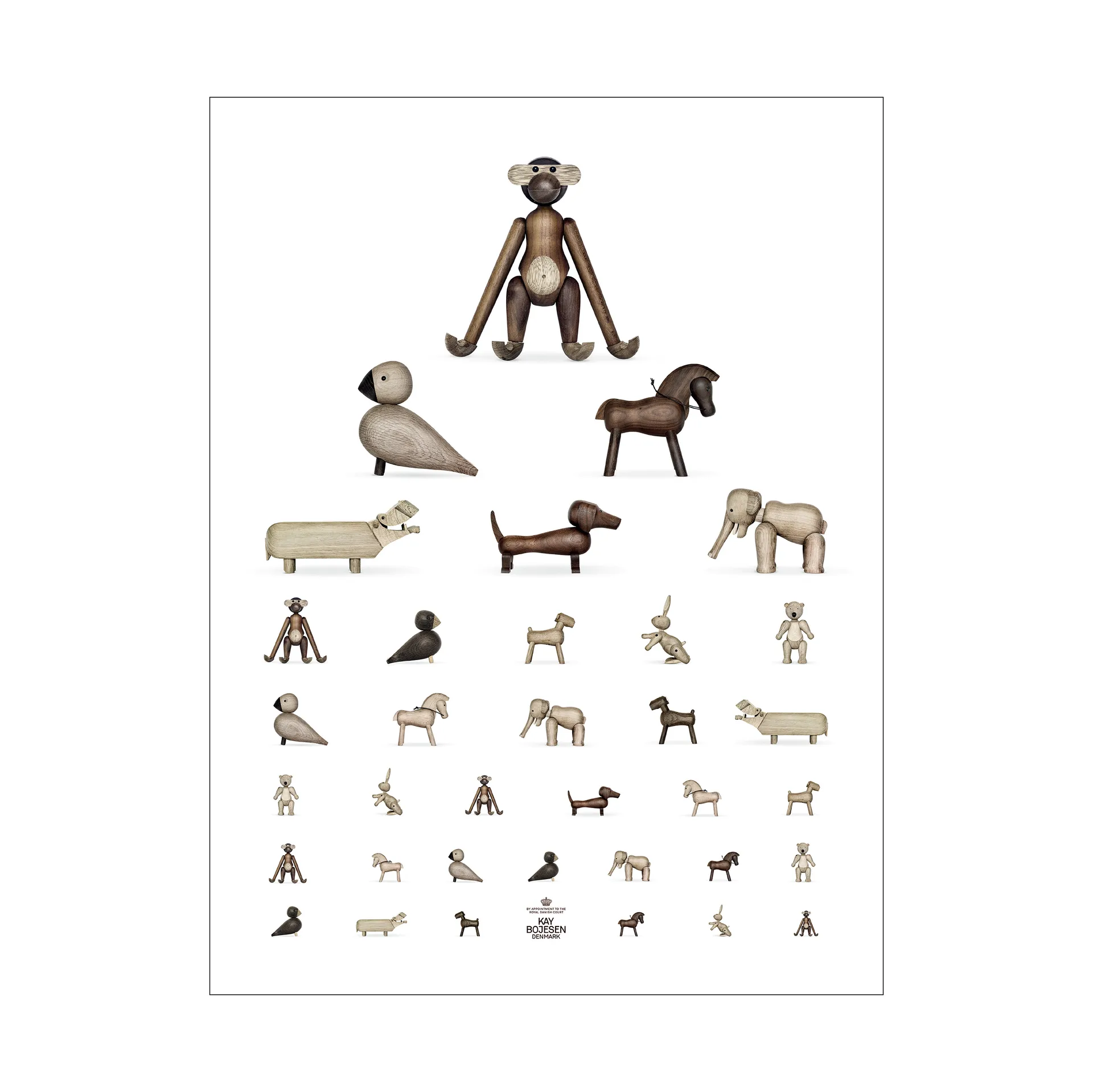 포스터 동물, 30x40 cm Kay Bojesen Denmark | 카이보예센 덴마크