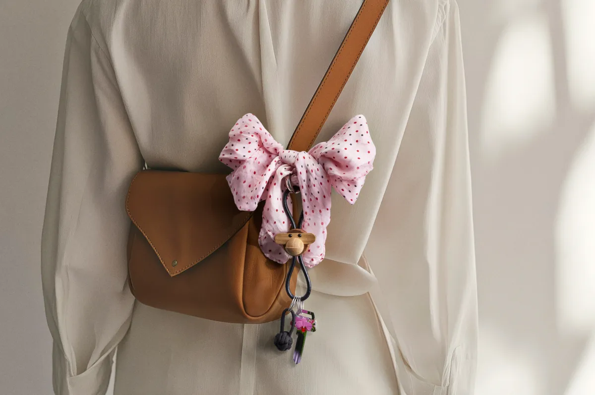 카이보예센 원숭이 키링, Teak-limb wood, black leather Kay Bojesen Denmark | 카이보예센 덴마크