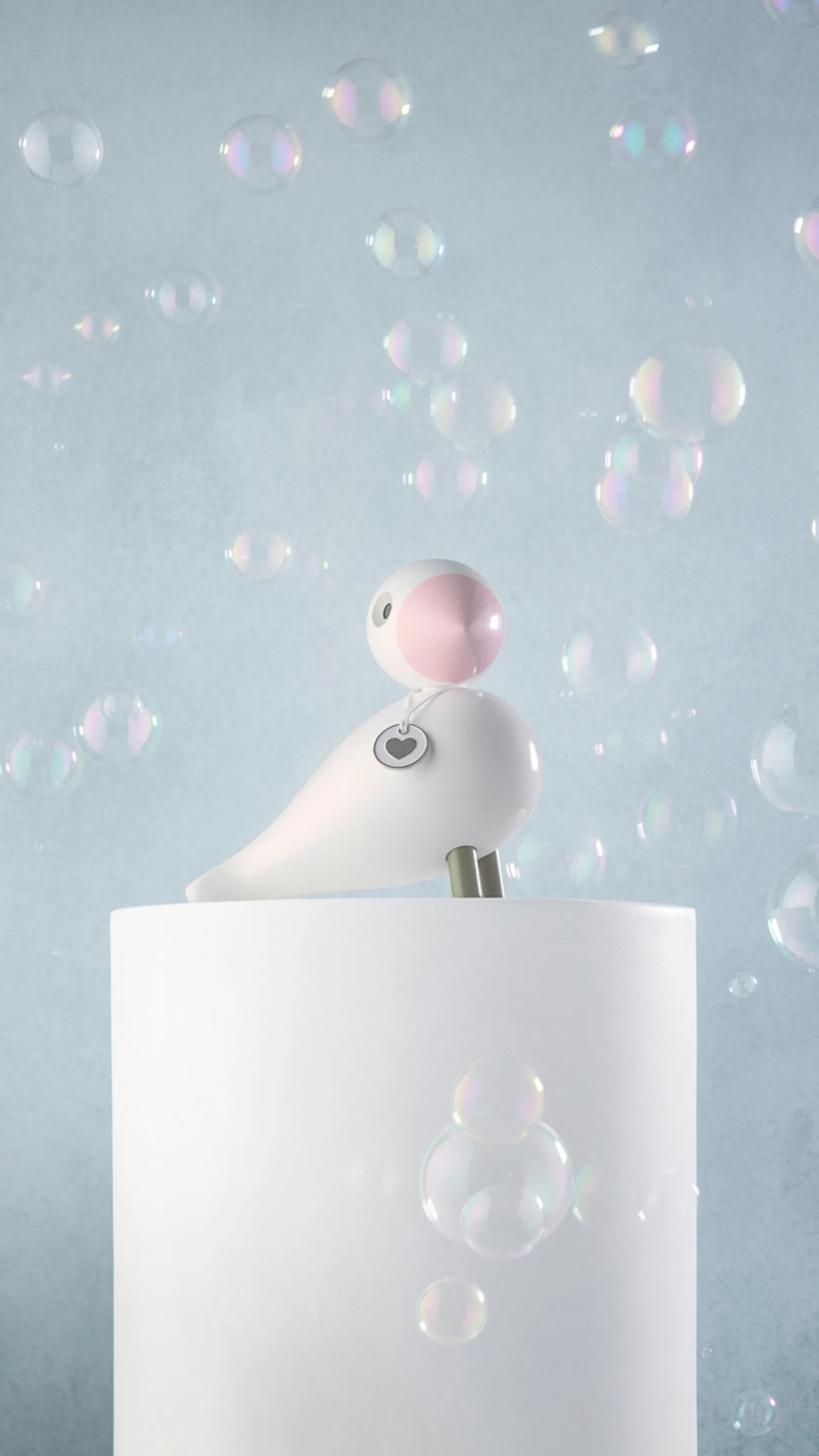 카이보예센 송 버드 호프, White-pink Kay Bojesen Denmark | 카이보예센 덴마크