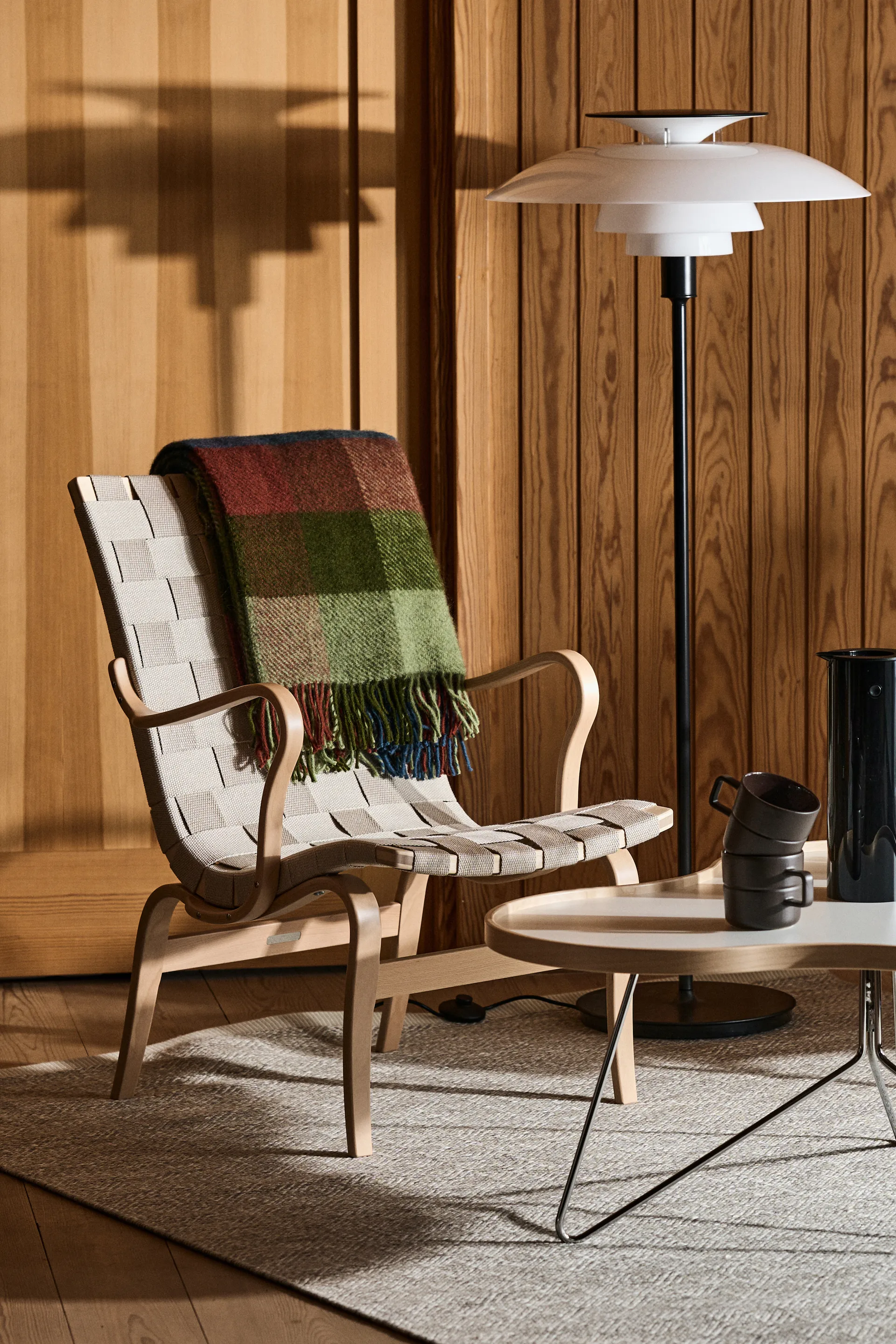 고틀랜드 울 스로우 130x200 cm, multi-green Klippan Yllefabrik | 클리판